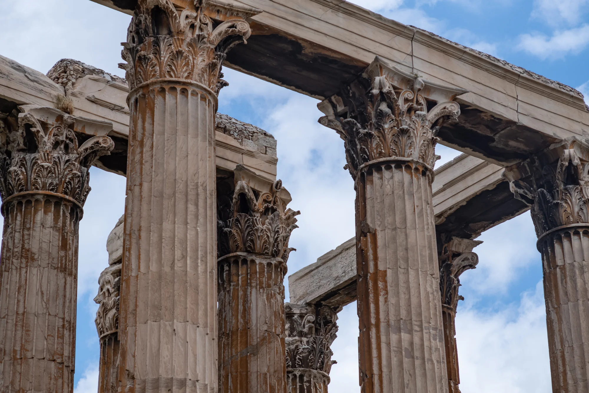 The corinthian columns of the Temple of Zeus