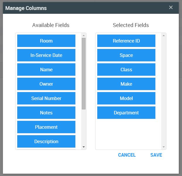 Manage Columns