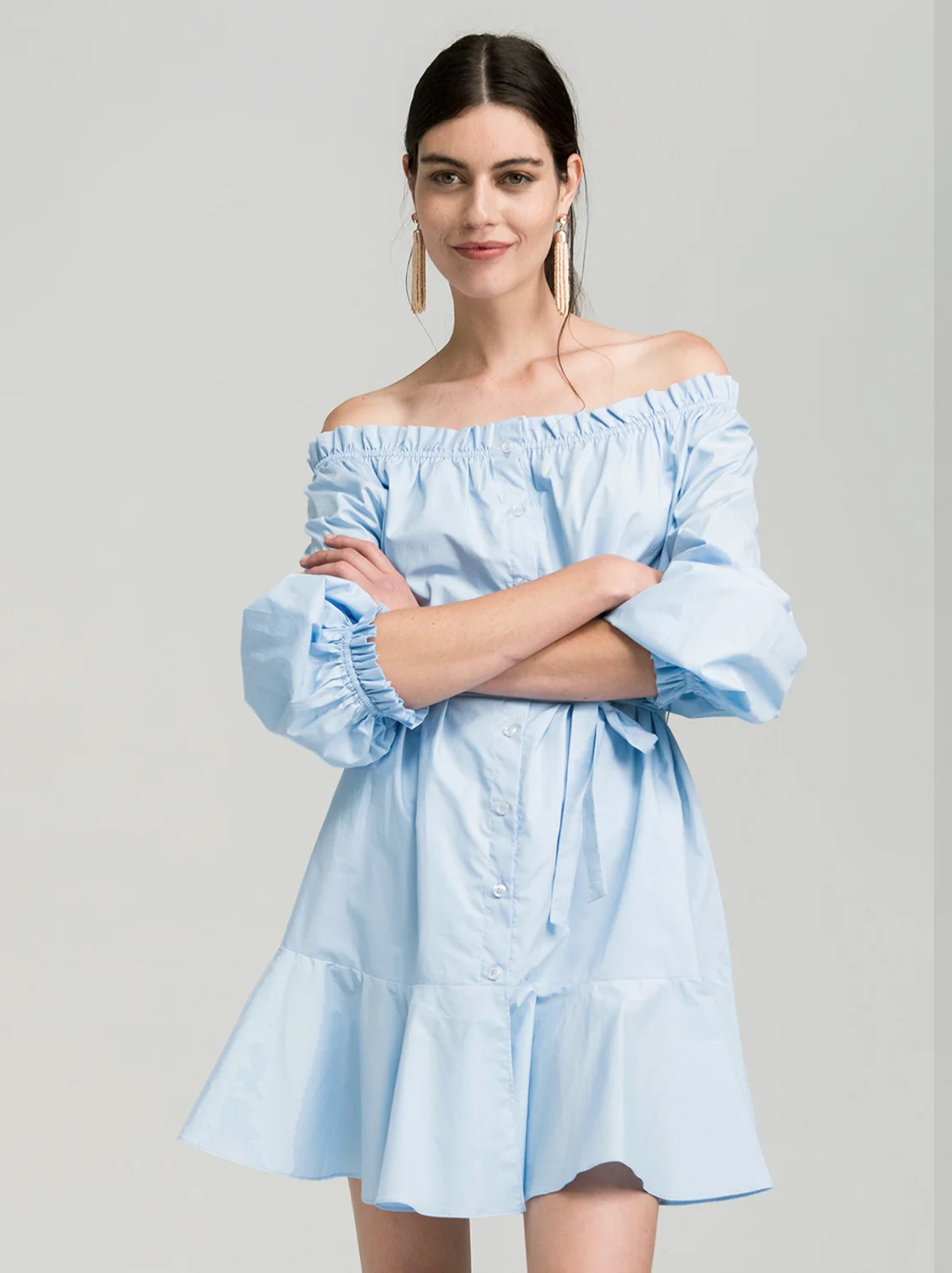 The Vetiver Collection Harrison Off Shoulder Mini