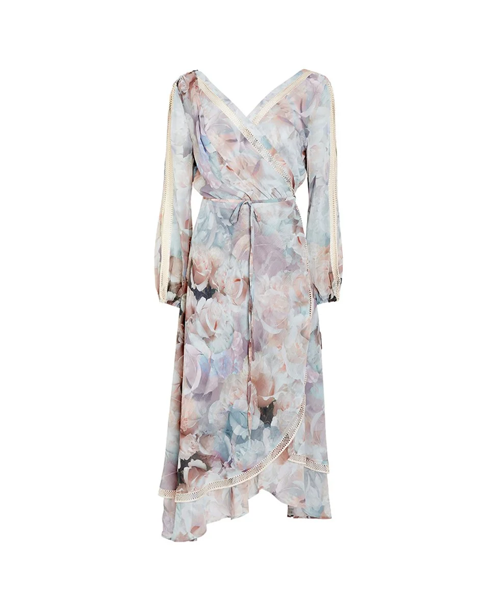We Are Kindred Winnie Split Sleeve Wrap Dress