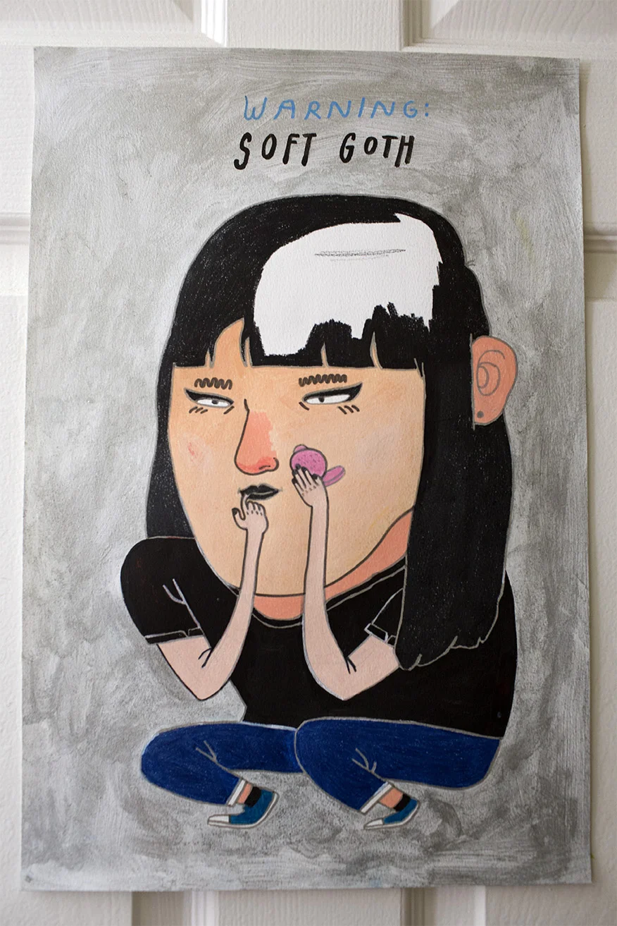 Soft Goth , at the entrance to Lina Yu's room