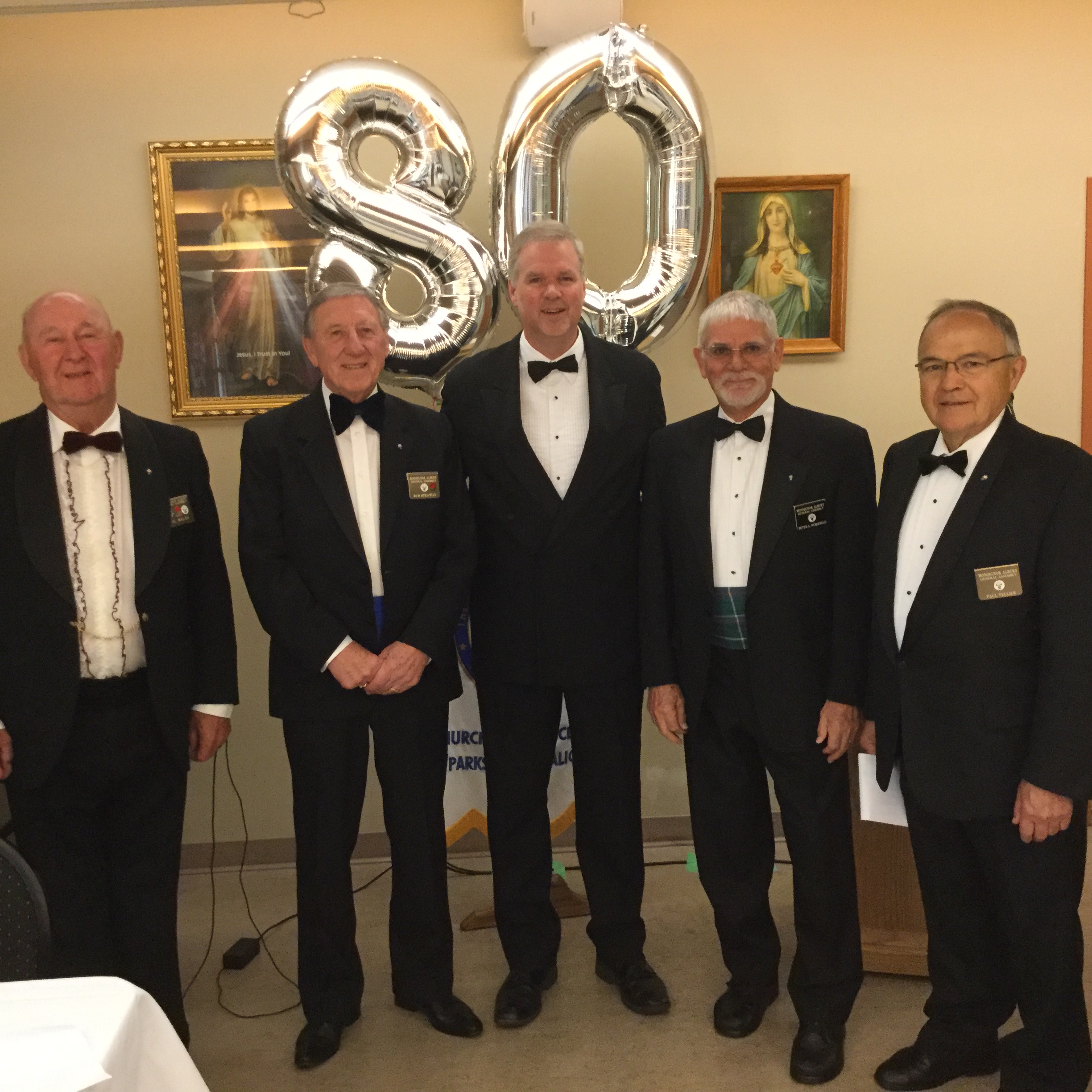 The Knights of Columbus were handsome escorts and servers