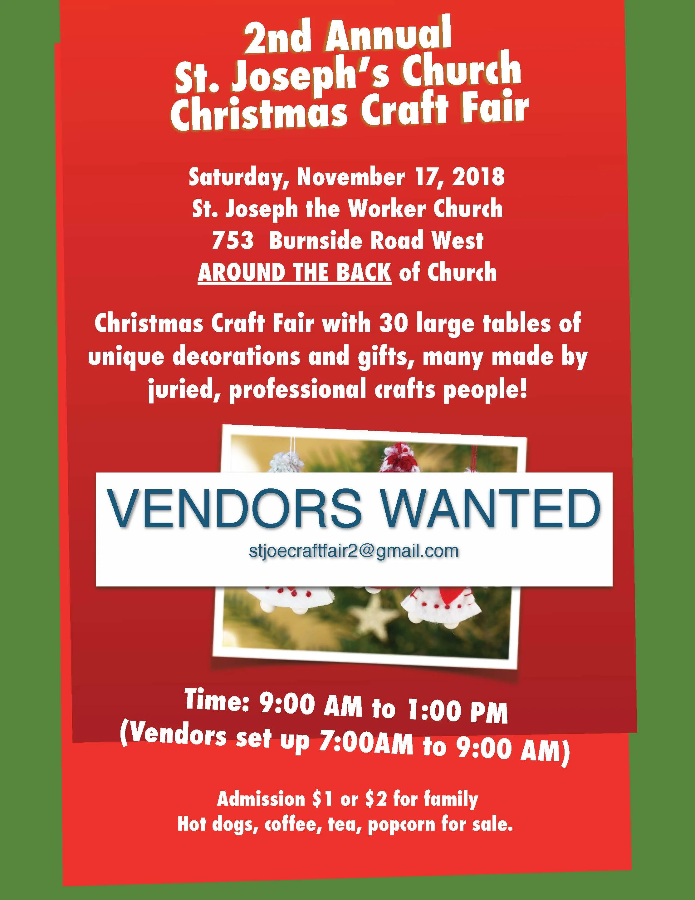 St. Joseph the Worker Christmas Craft Fair