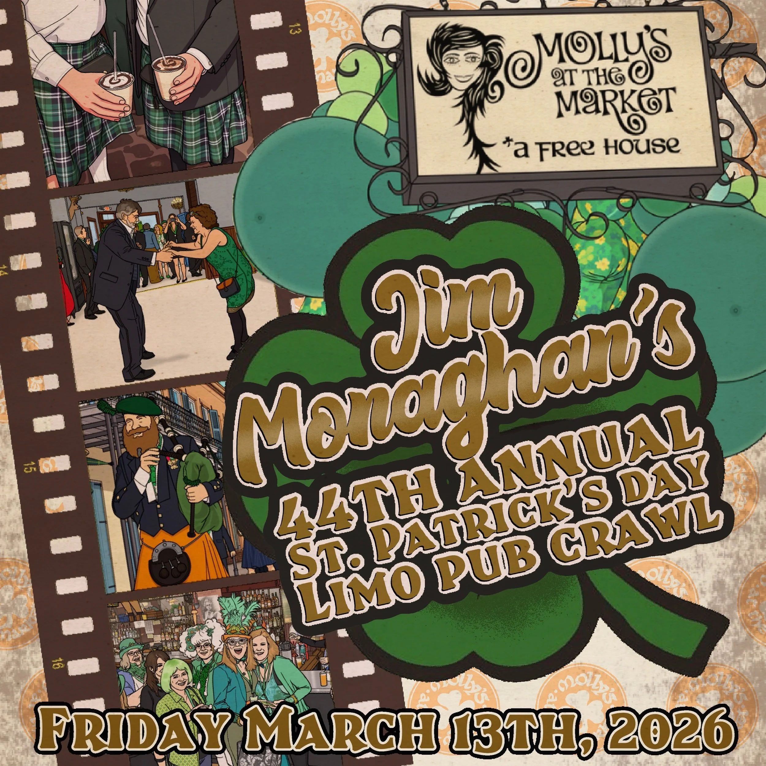 Jim Monaghan’s 44th Annual St. Patrick’s Limo Pub Crawl