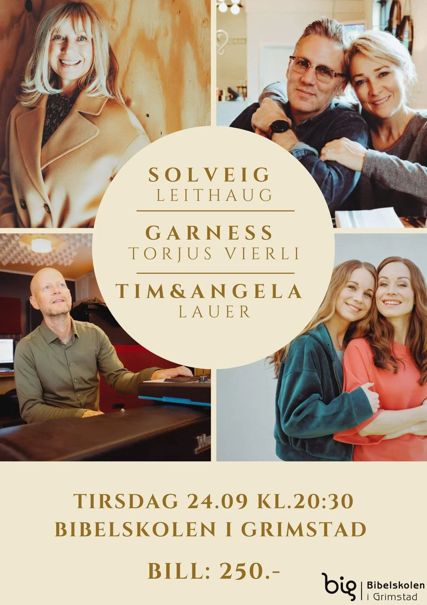 Konsert med Garness (N), Torjus Vierli (N), Tim &amp; Angela Lauer, Bien (USA) og Solveig Leithaug (USA)