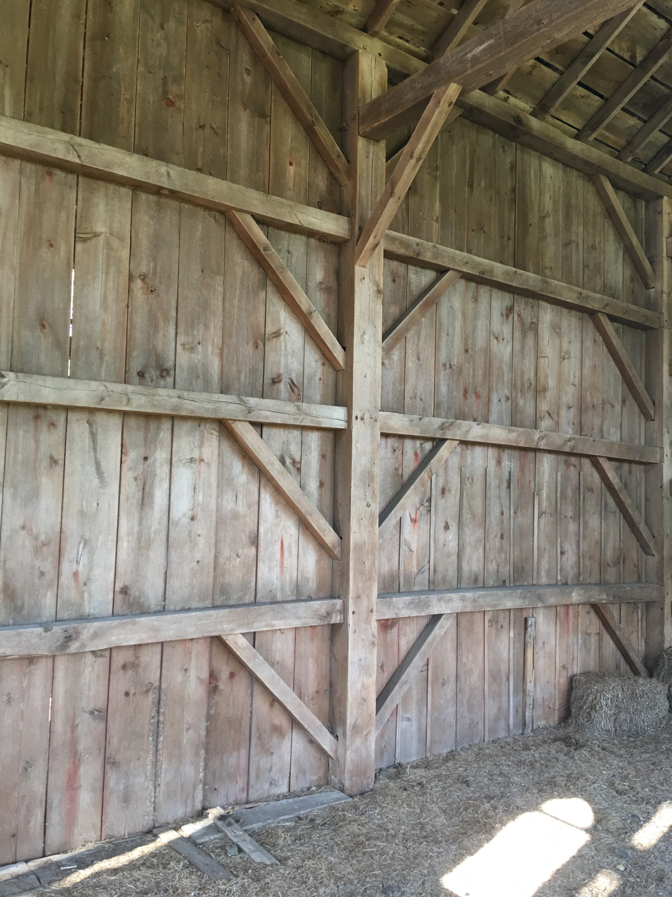 Interior wall of a cabin built in 1868. It was taken down and much of our current wood supply is from this piece of history.