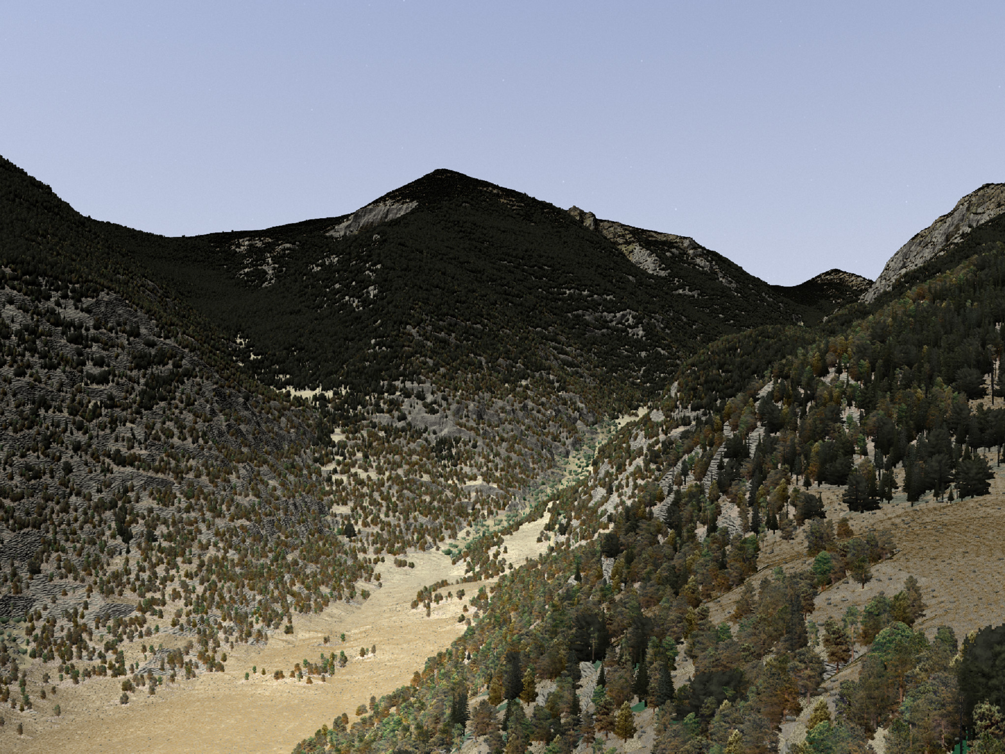 ... and here is yet another Camera perspective of the "Horseshoe Park", Colorado 3D environmental model in VNS ...