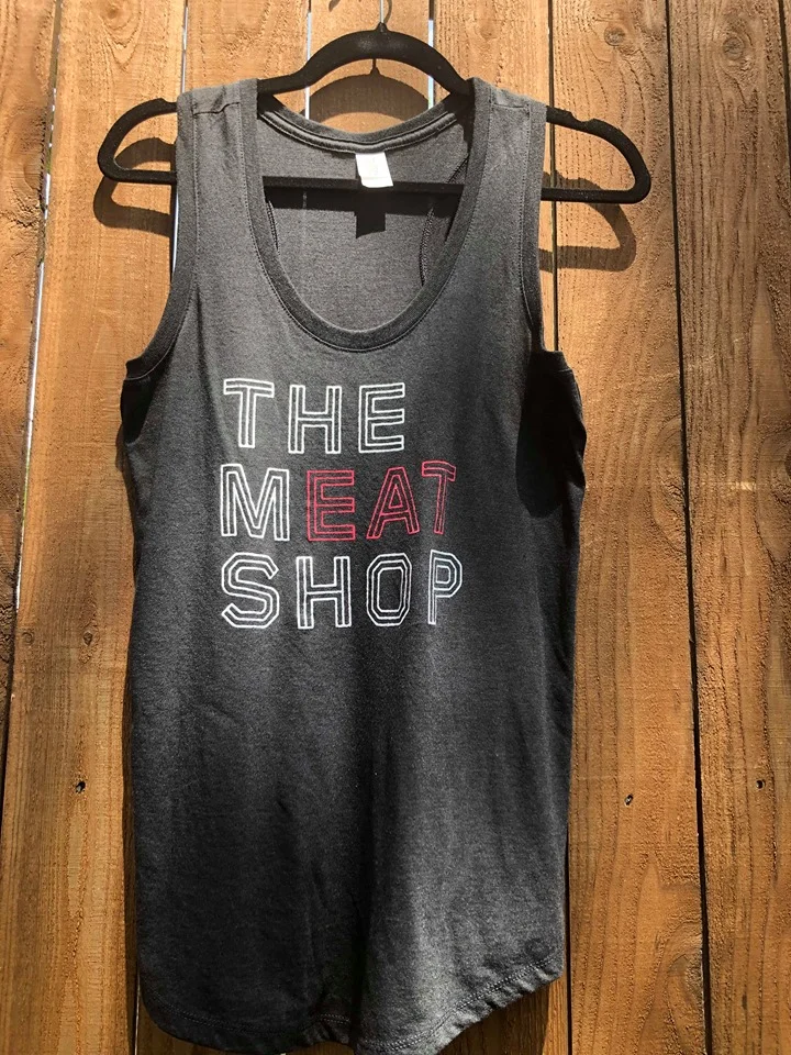 Black Tank Top with Meat Shop Logo