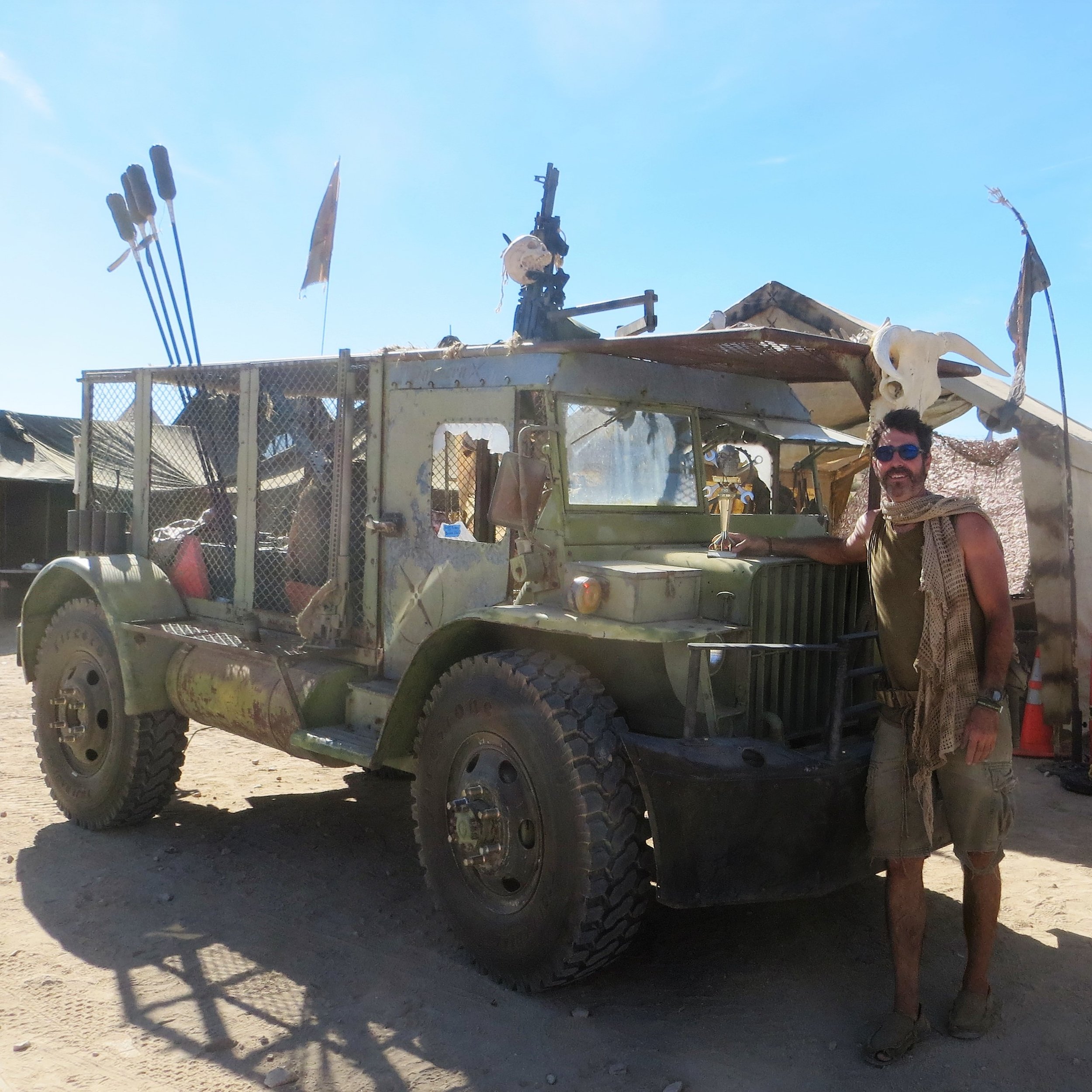 Award winning Post-Apocalyptic “Slaver truck”, “Meli” a  highly modified 1943 Burma Jeep.