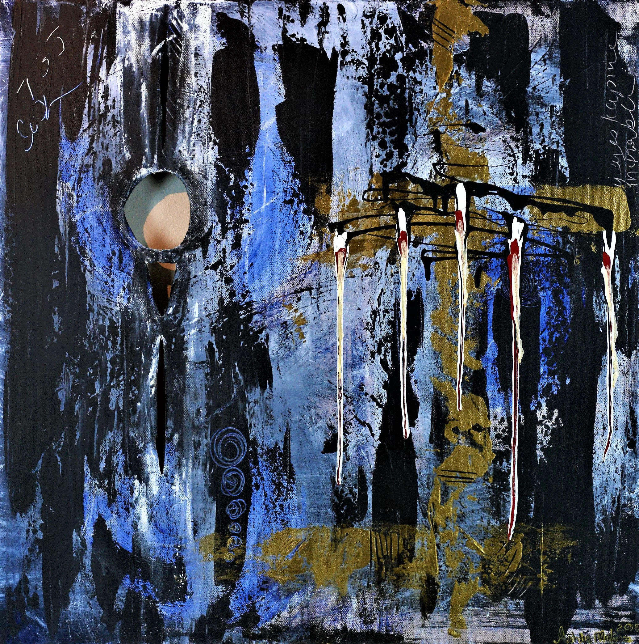 'Hello, Trouble' - David Wilcox - 24x24 - Edges Ultramarine, cut out holes - Copy.jpg