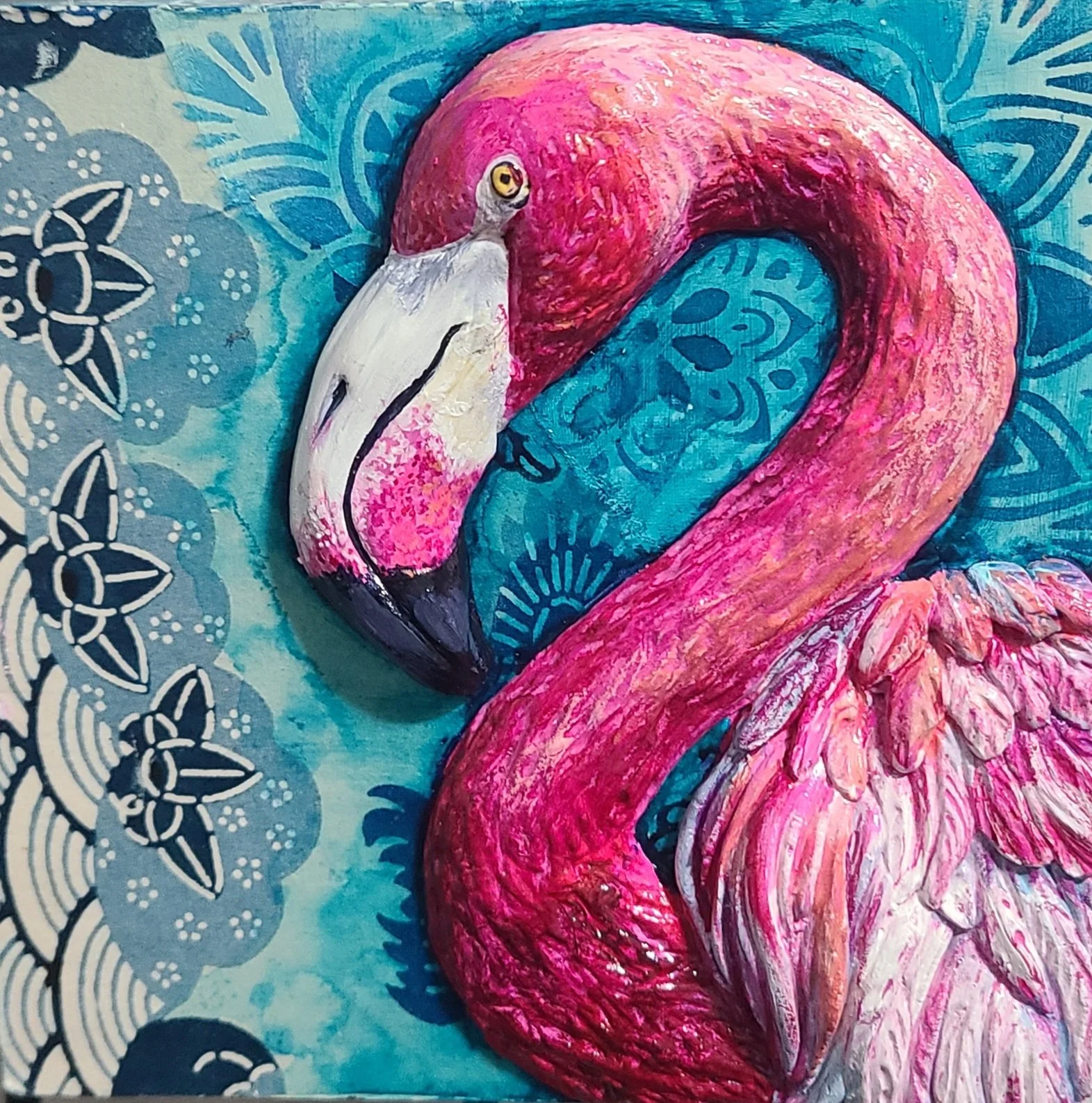 Jani Galarneau Flamingo I am but 1 6x6.jpg