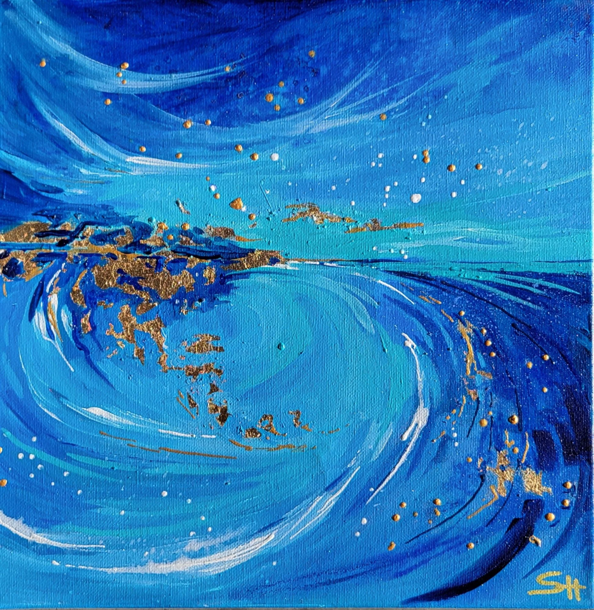 Blue fire and golden dust 12x12.jpg
