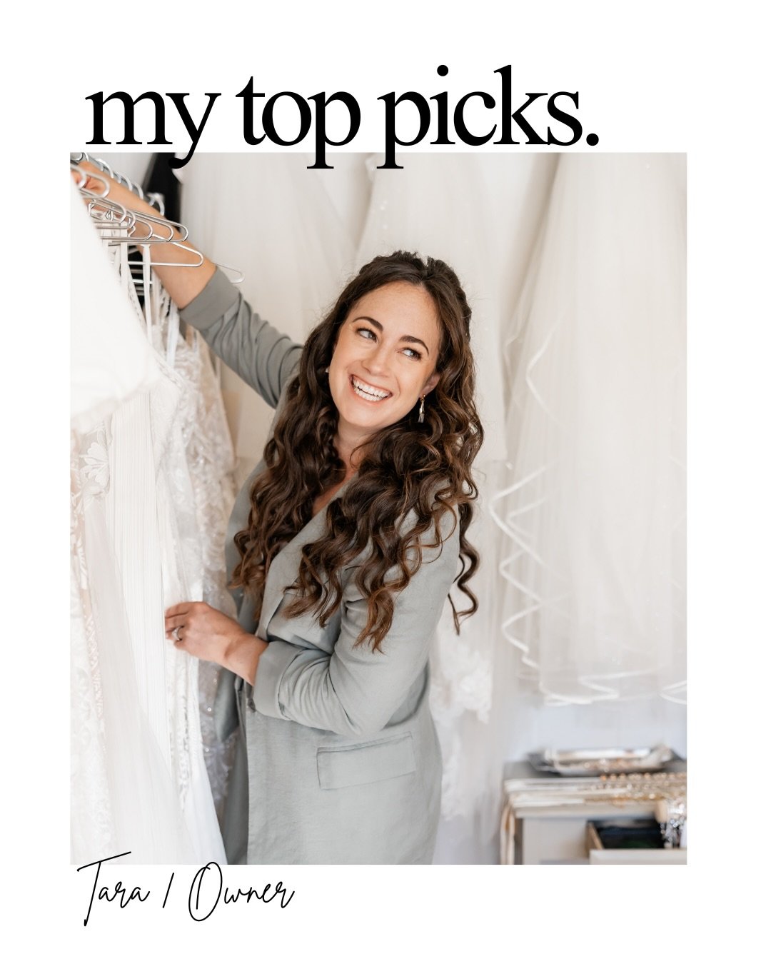 Stylist spotlight 🤍
Next up: Tara | Owner
Founded the boutique in 2013, Tara&rsquo;s vision has shaped Bateau from day one. Her top three gowns perfectly reflect her love for effortless beauty and timeless style:
✨ Quinn by @allwhowander 
✨ SY8105 b