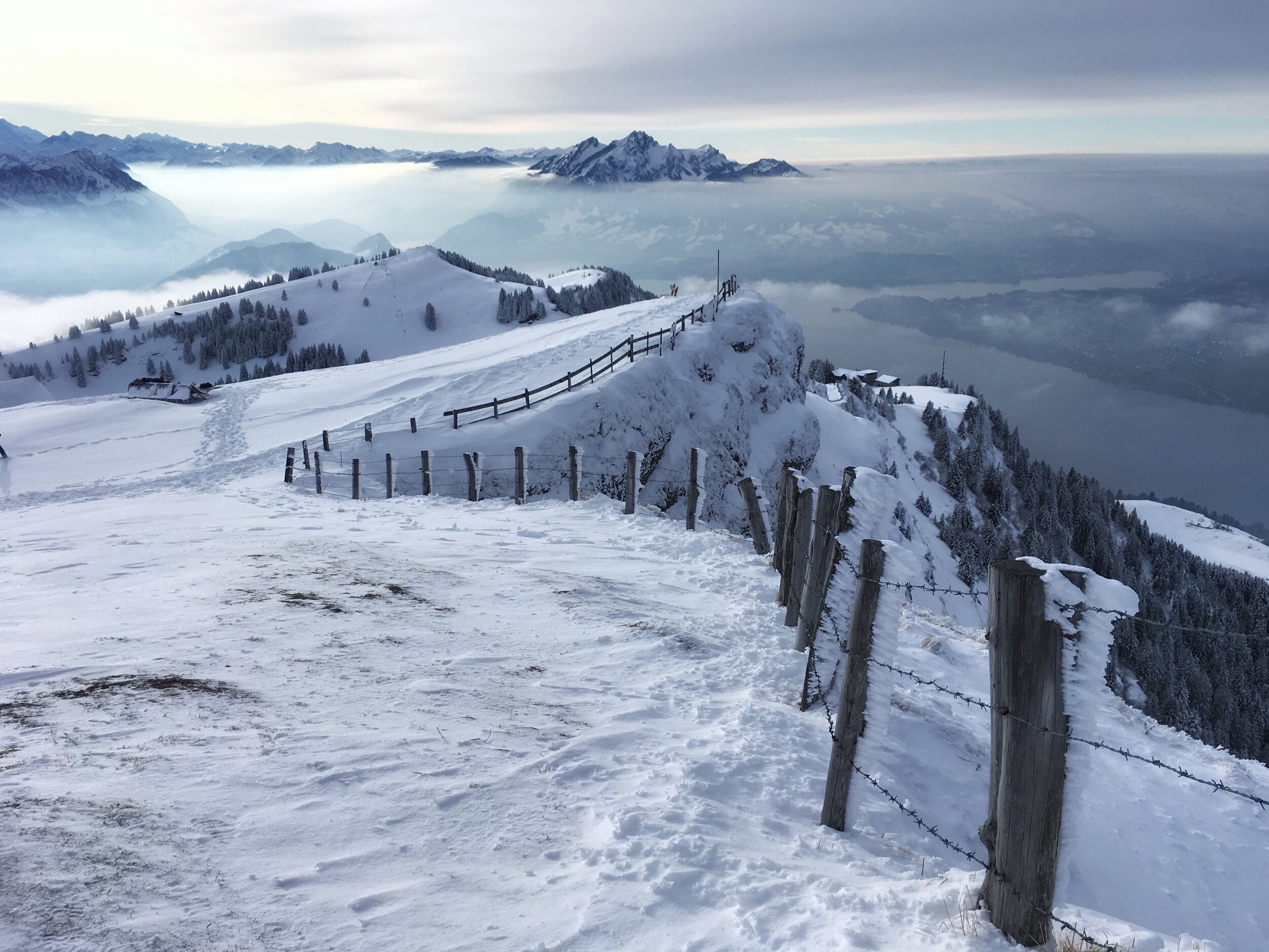 Winter view from Mt. Rigi