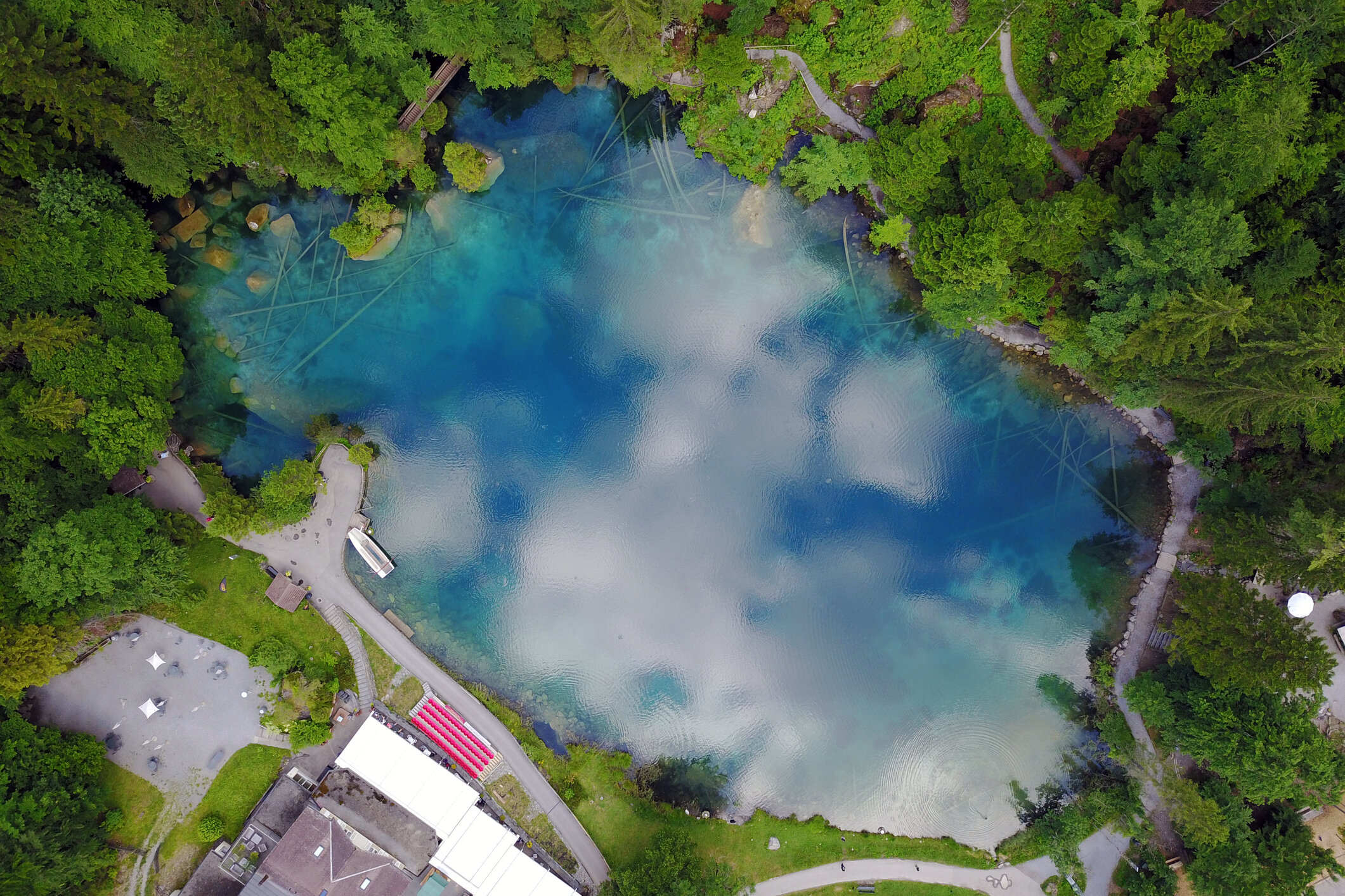 Lake Blausee - Aerial image