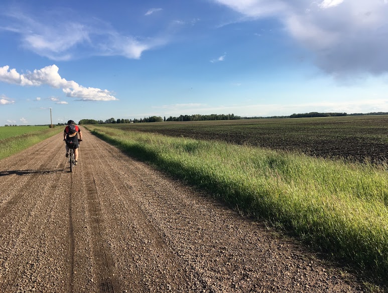  Heading south on freshly graded gravel roads. 