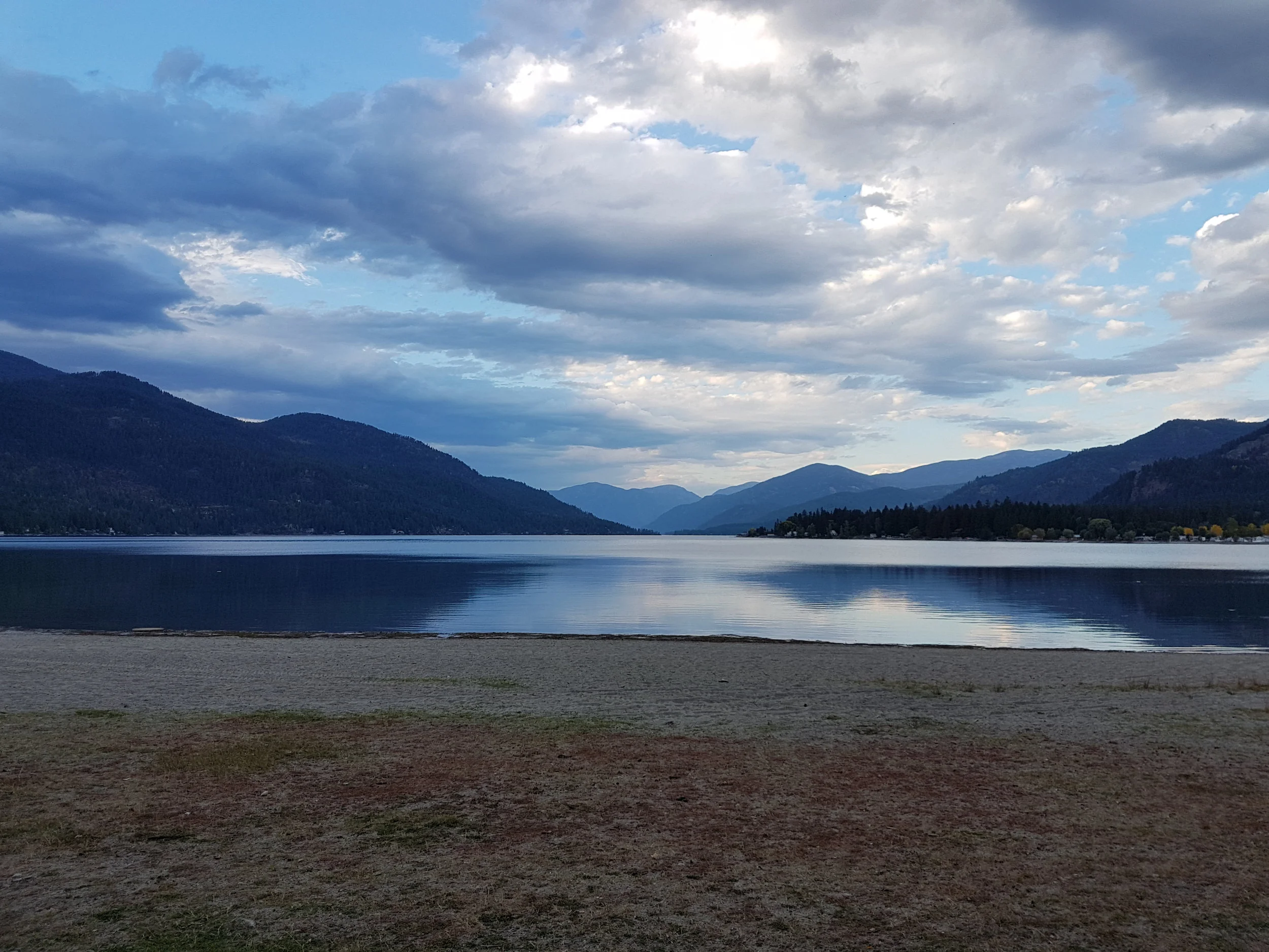Christina Lake at sunset, ~10km off C&W route.