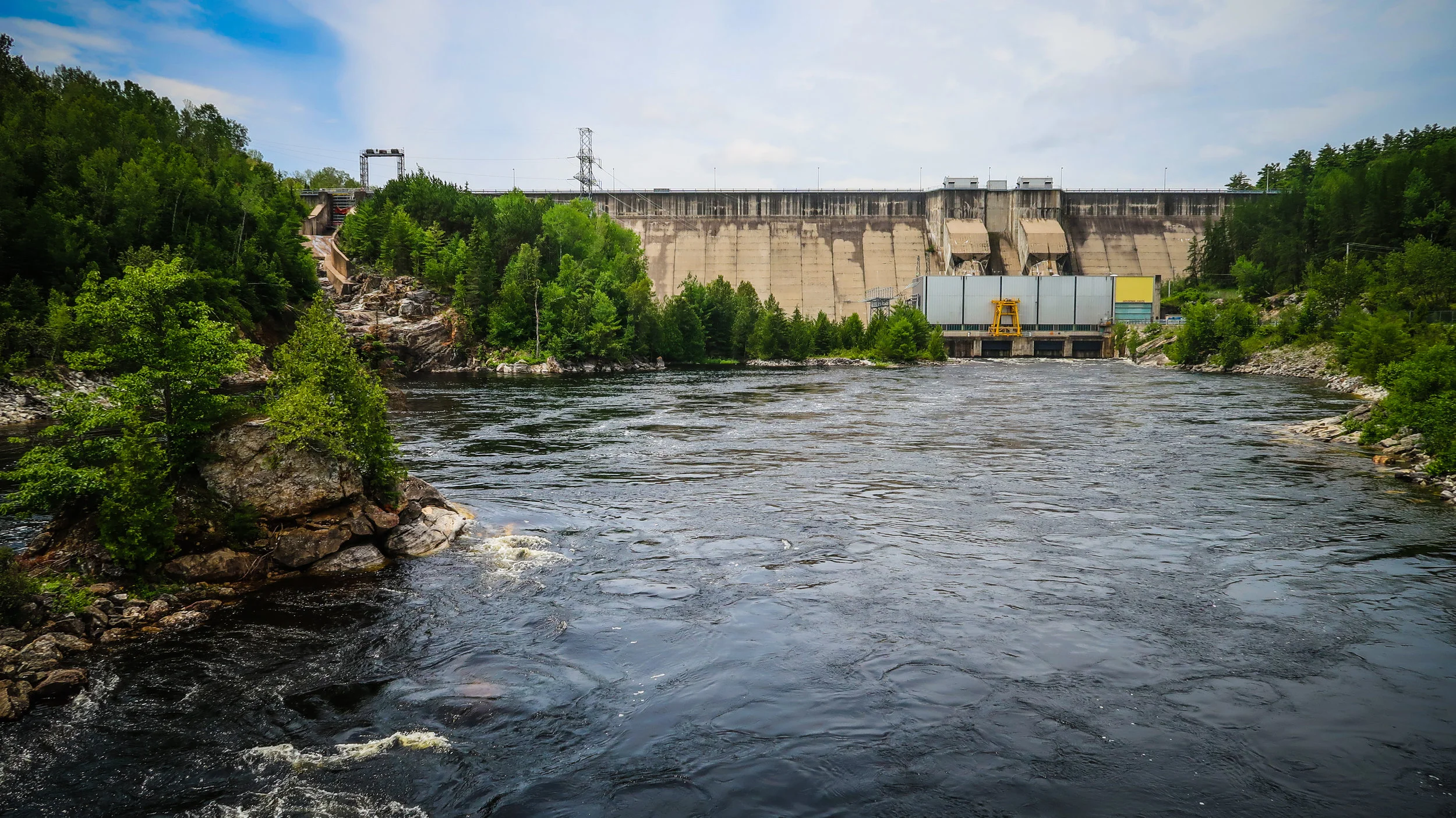 The Mountain Chute Dam is an impressive sight to see after a long bike ride.
