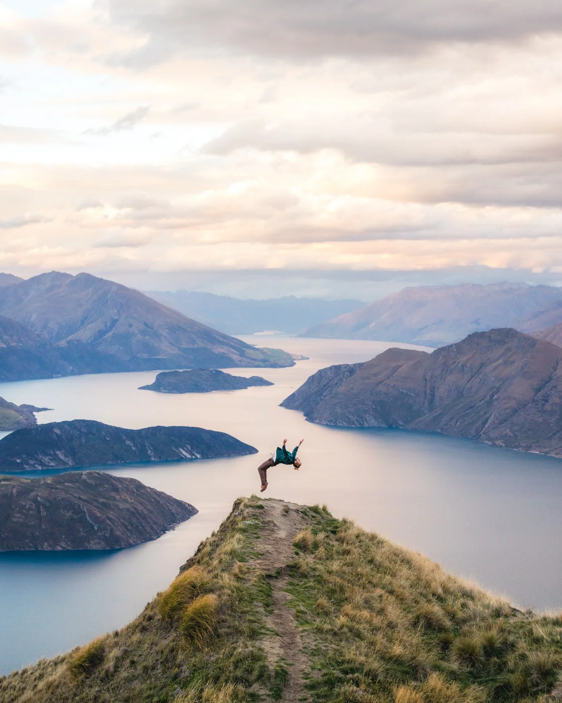 Quin Backflip on Roy's Peak in New Zealand at sunset by Michael Matti.jpg