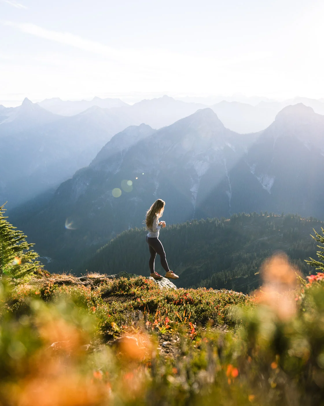 Winchester Mountain Lookout sunrise with Andrea by Michael Matti.jpg