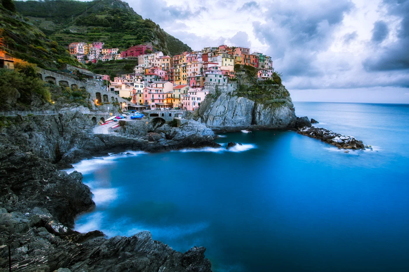 Manarola in Cinque Terre Italy at Dawn by Michael Matti.jpg