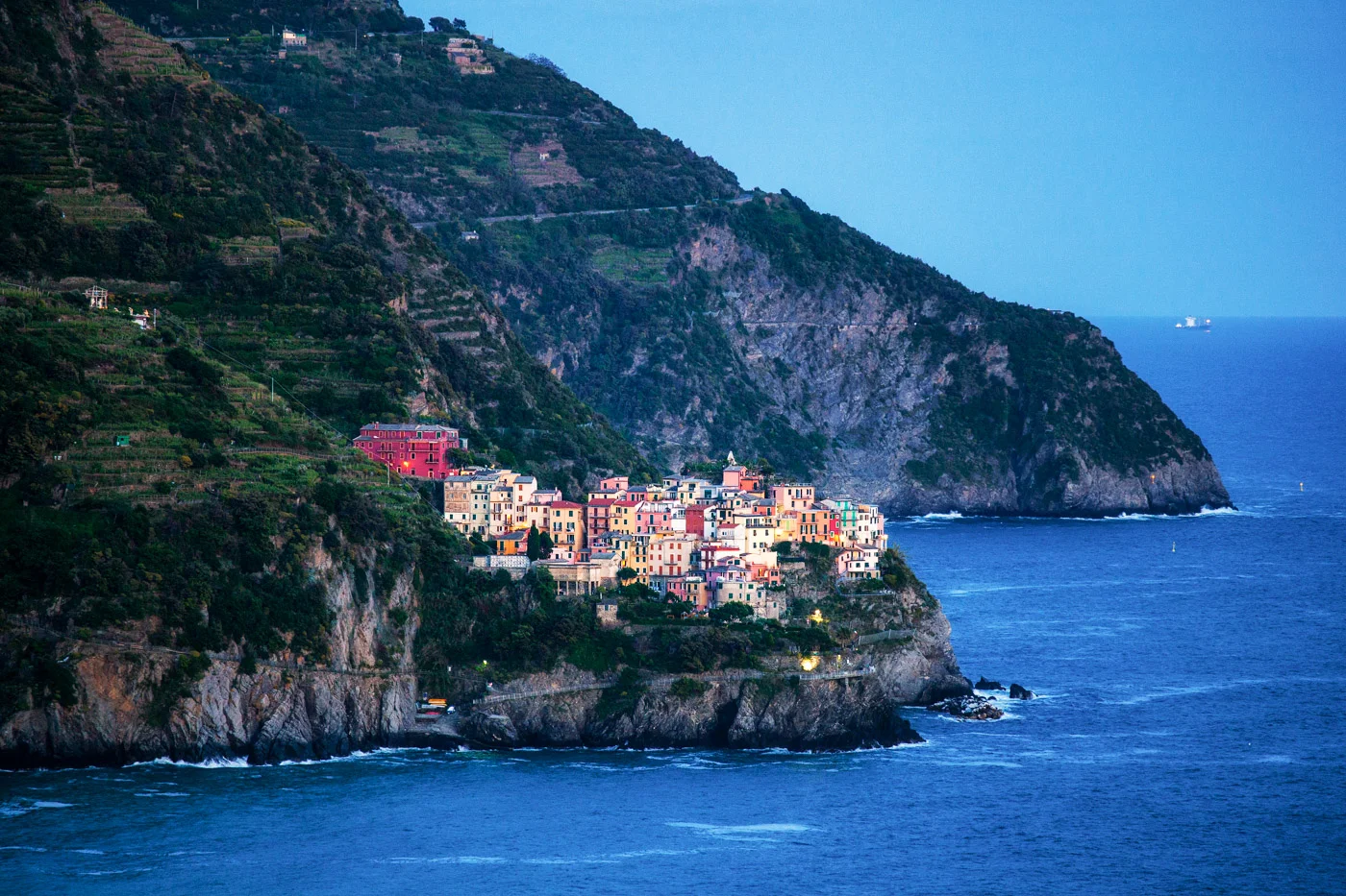 Manarola in the Cinque Terre Italy at Dusk by Michael Matti.jpg