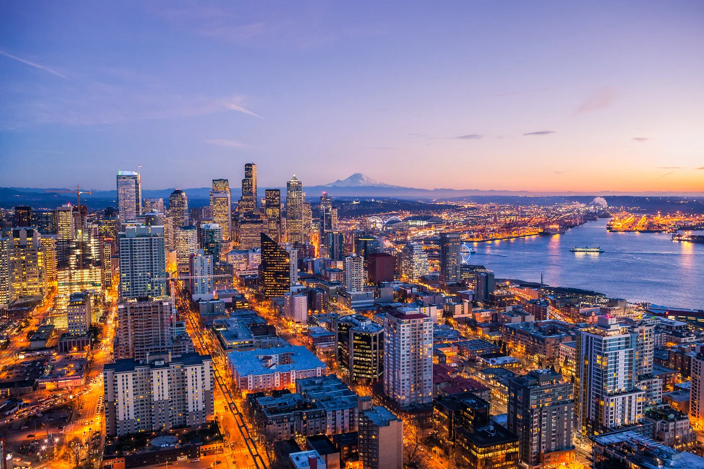 Seattle Skyline from the Space Needle at night by Michael Matti.jpg