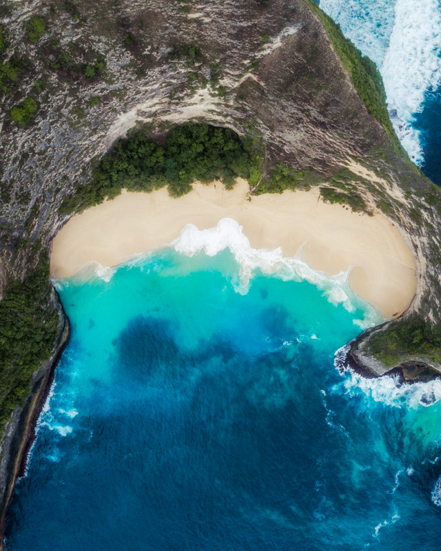 Kelingking Beach on Nusa Penida Bali Indonesia by drone 2 by Michael Matti.jpg