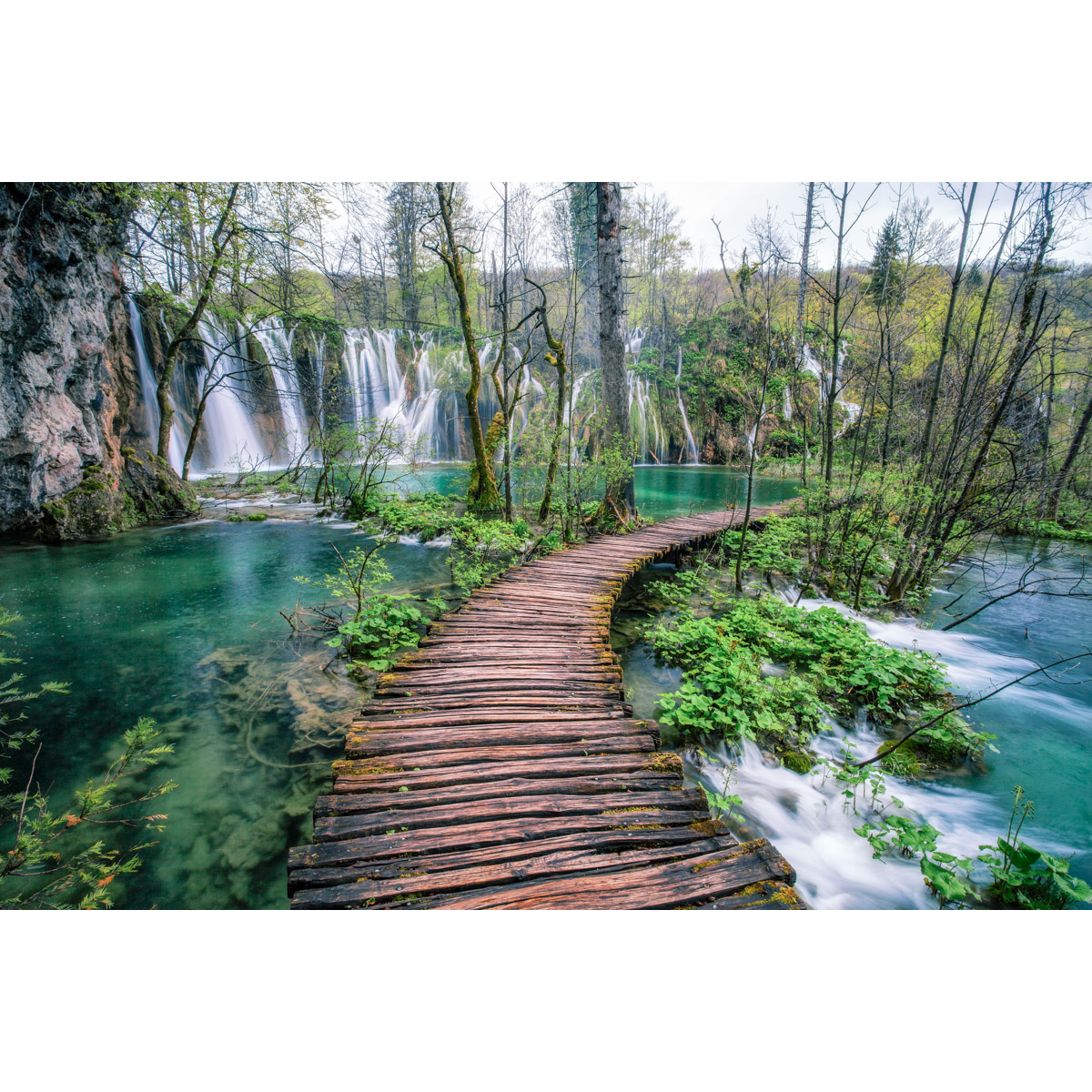Plitvice Lakes Croatia Waterfall Walkway by Michael Matti.jpg