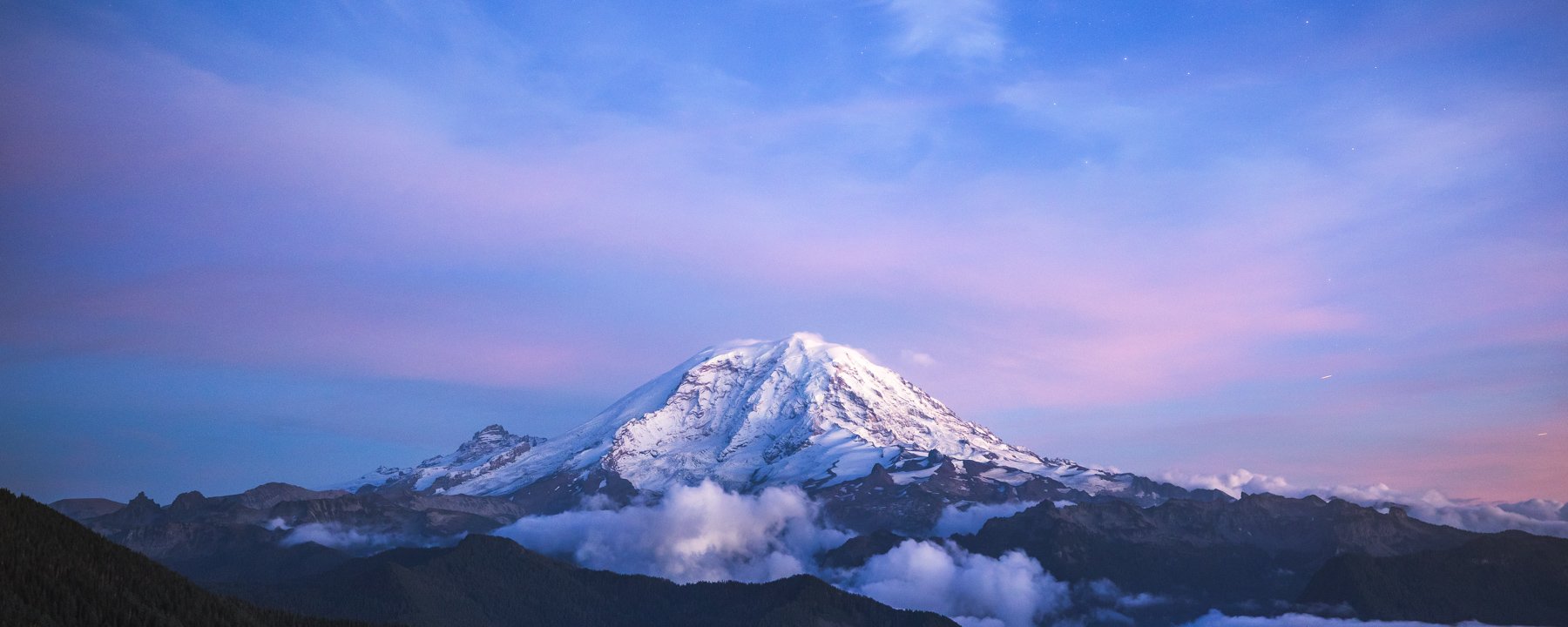 Summit Lake view of Mt Rainier blue hour by Michael Matti.jpg