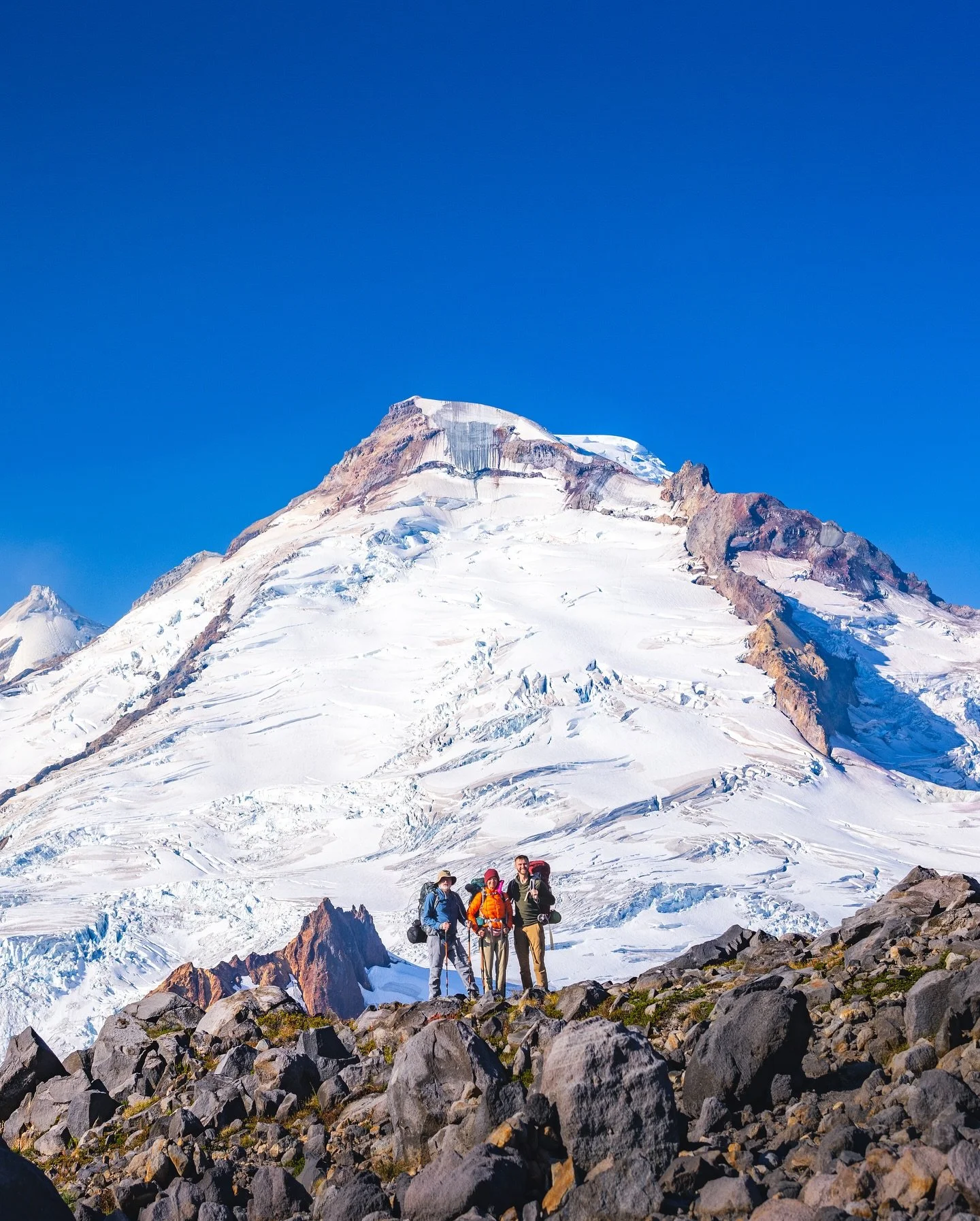 On Friday, I took my parents on their first proper backpacking trip here in Washington. It was not an easy hike by any means but being up above the clouds at one of my favorite camp spots near Baker was definitely worth the journey! I hope I&rsquo;m 