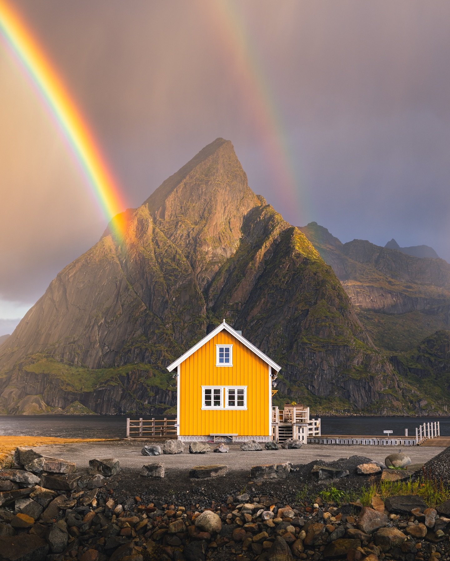 Rainbows of Lofoten 🌈🇳🇴 

A mid September visit to the Lofoten Islands in Norway can be a little unpredictable when it comes to weather, constantly changing from rainy to sunny. But, atleast on my trip, this resulted in quite the display of rainbo