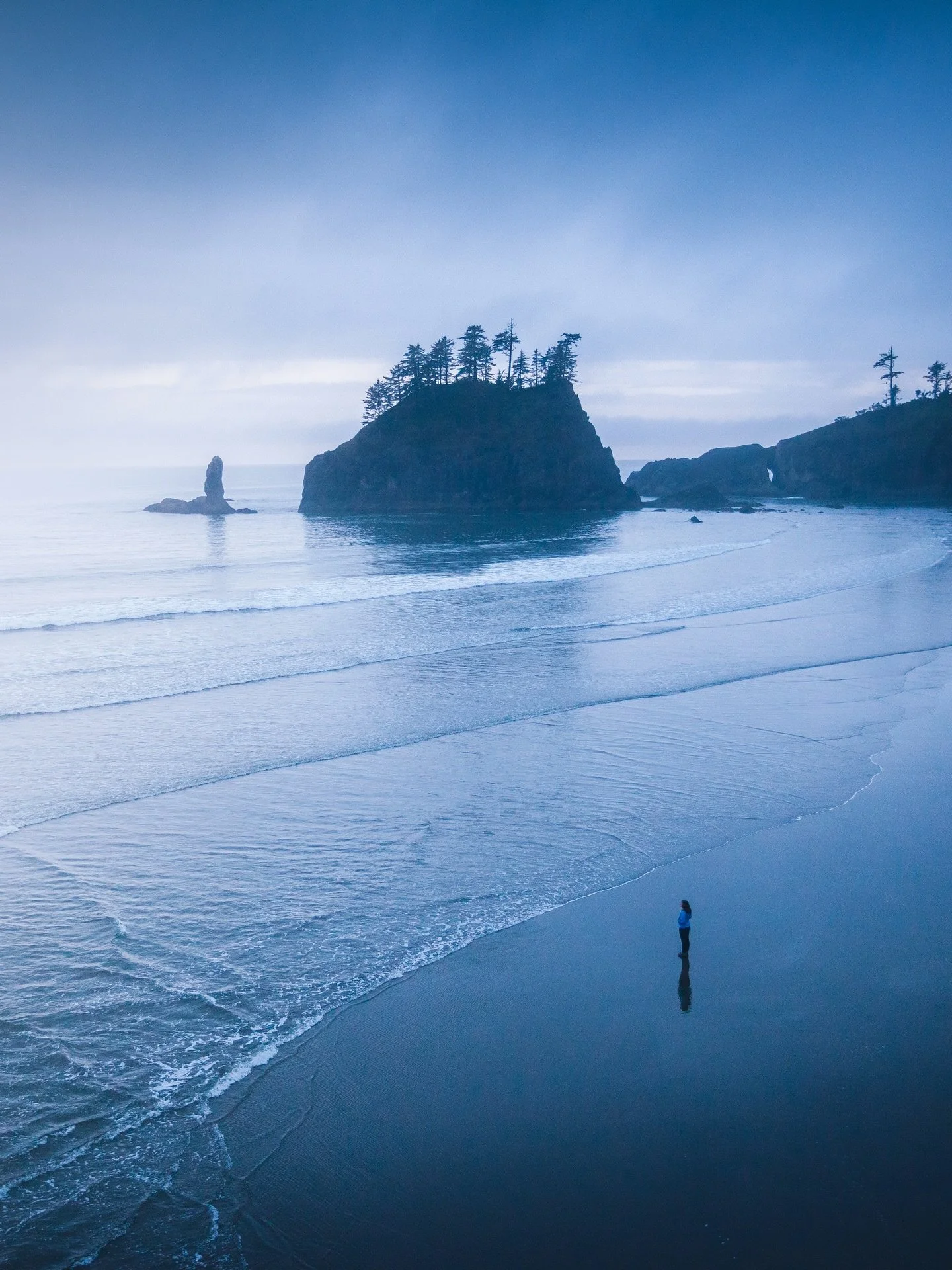 Blue hour on the coast of Washington 🌊☁️🌲

📍 Second Beach, WA

#OlympicPeninsula #PNW #SecondBeach #olympicnationalpark #washingtonstate