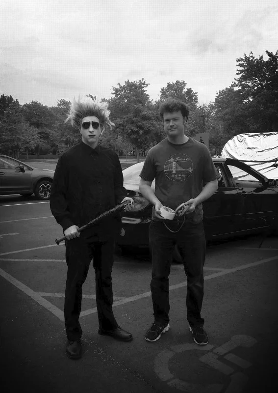 On the set of The Clown.
