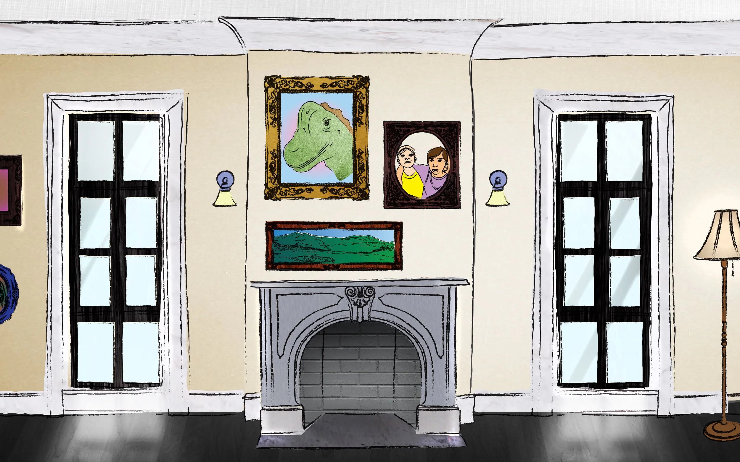 Mario & Peach Living Room