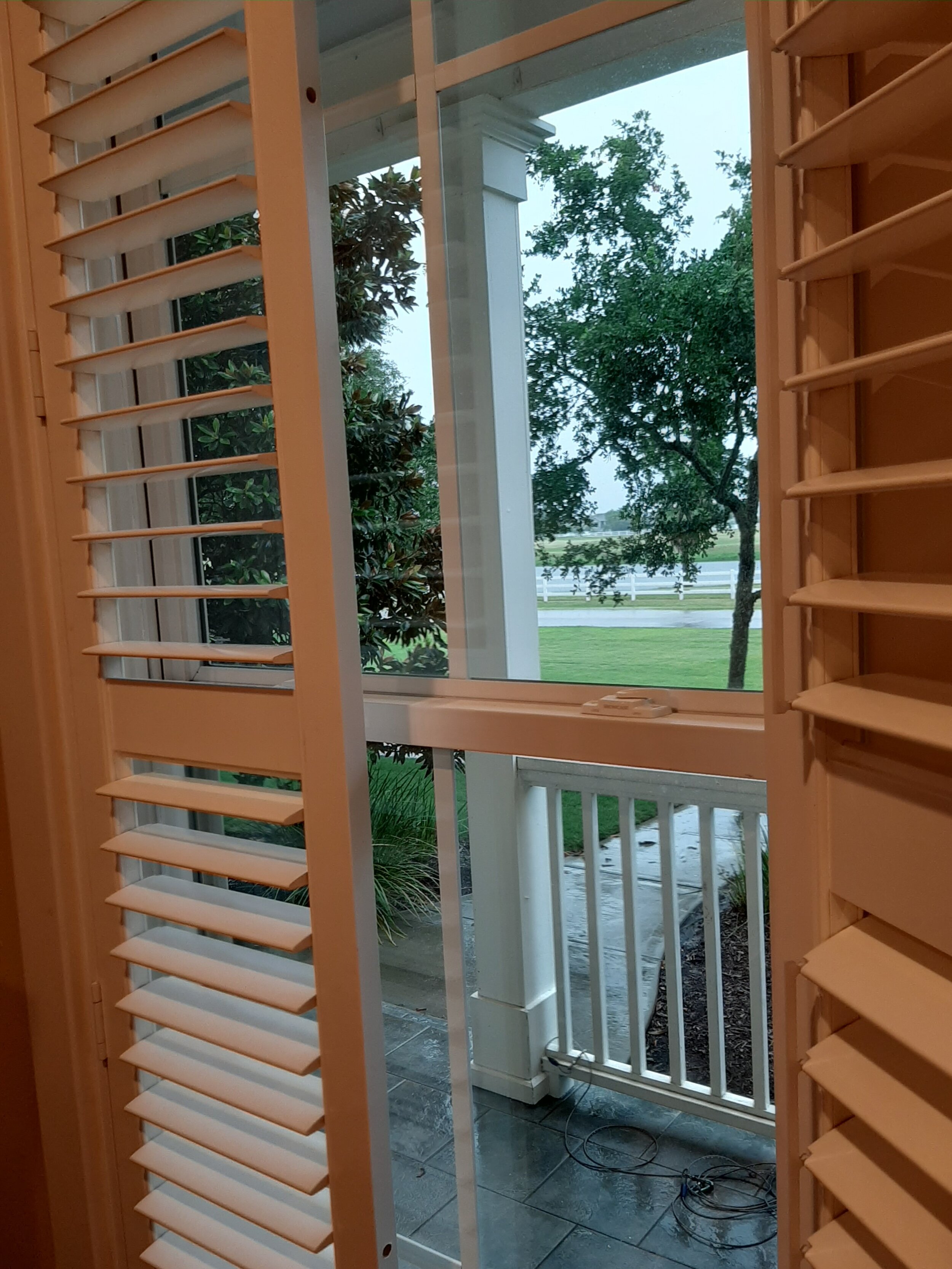 A Close-Up View through One of the Windows