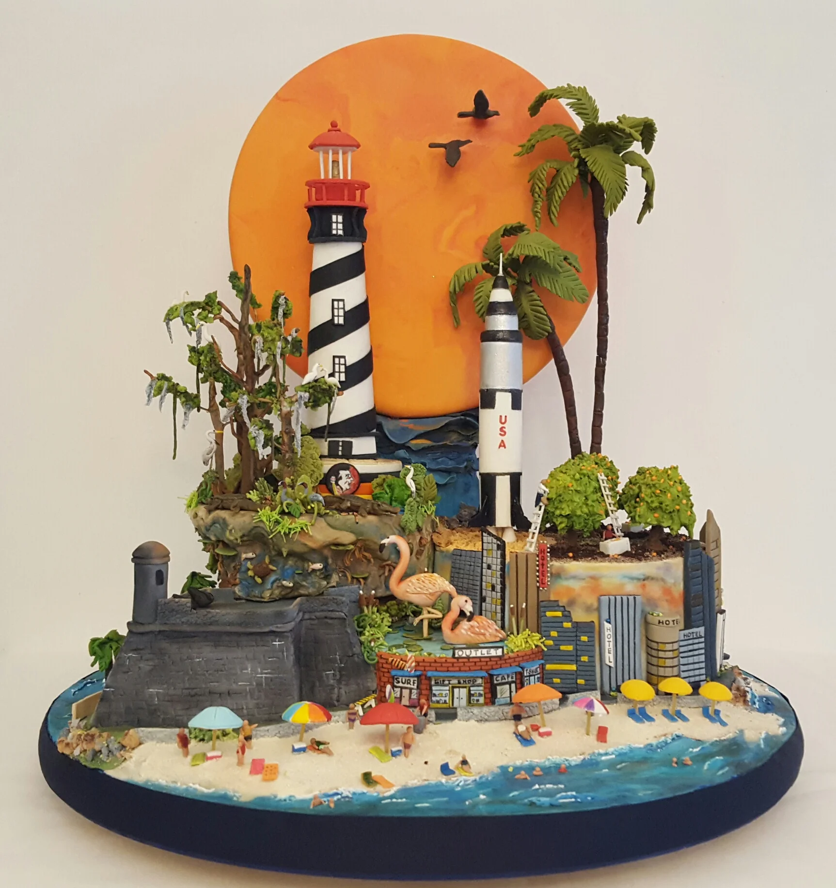  THE AMERICAS CAKE FAIR .ORLANDO .FL  FLORIDA UNDER SUN.  INTERMEDIATE LEVEL.  FIRST PLACE. 