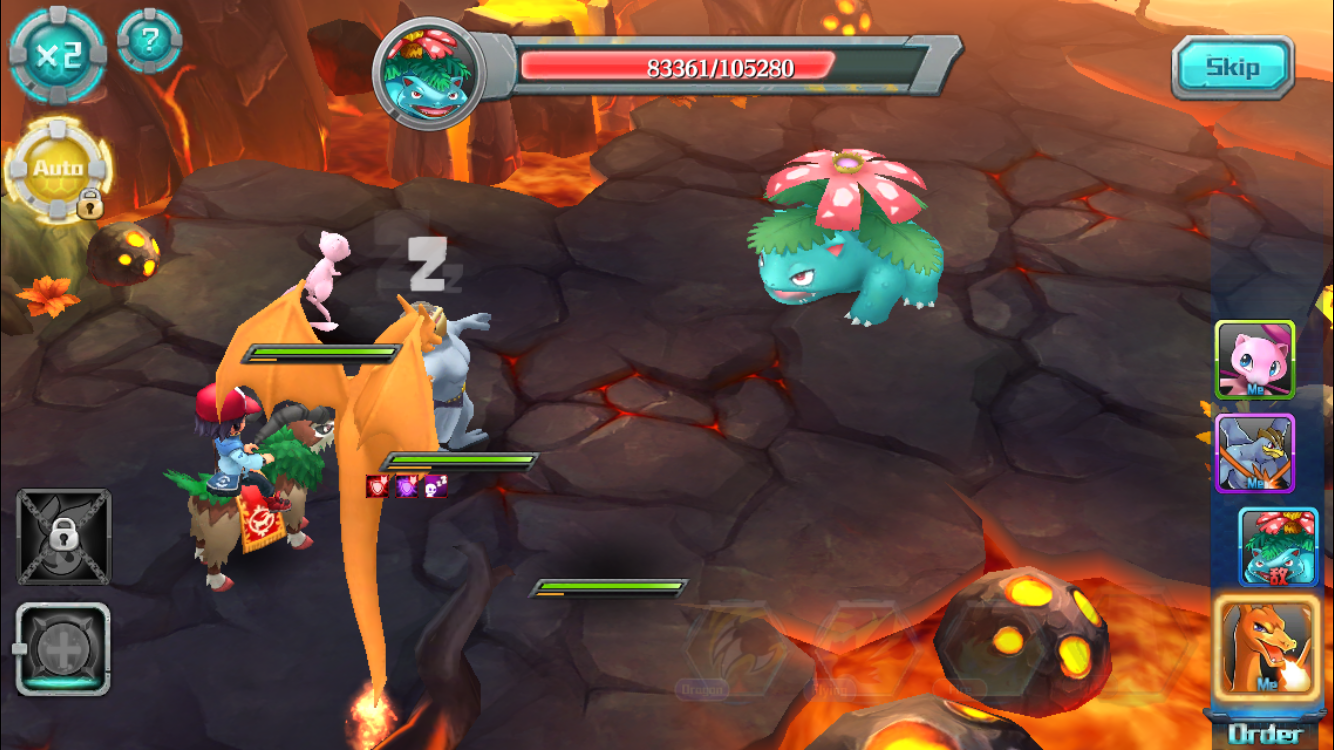 Battles are fast paced, and legendary Pokemon are very easy to acquire. (Mew is awarded after 7 days of log in.)