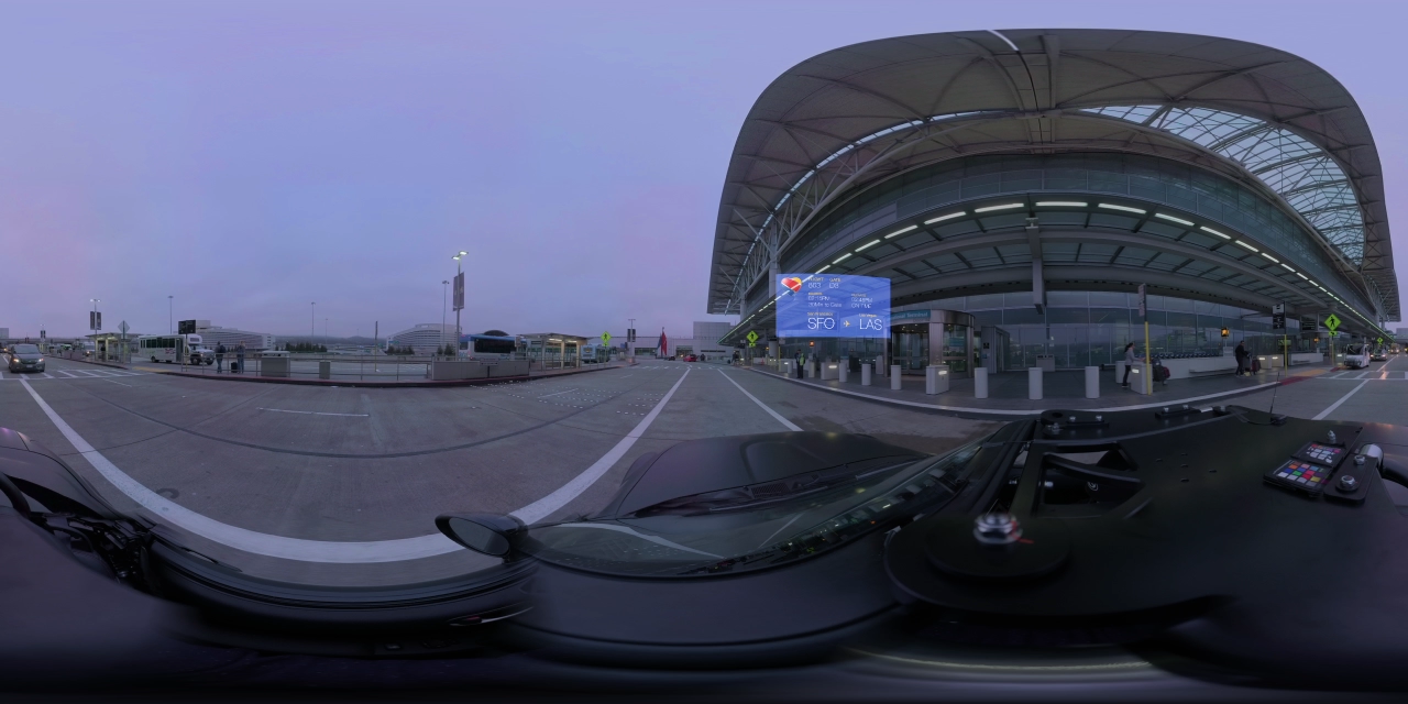  Camera solving with After Effects and Skybox Studio Pro. Just a subtle use of AR to remind you about your flight details driving up to SFO. 