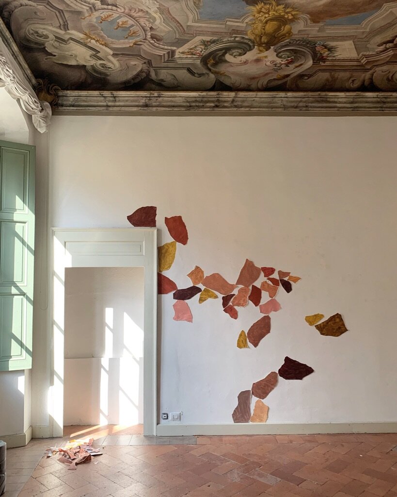    Wall Collage   Oil on Paper Palazzo Monti Artist Residency Brescia Italy — September 2019   