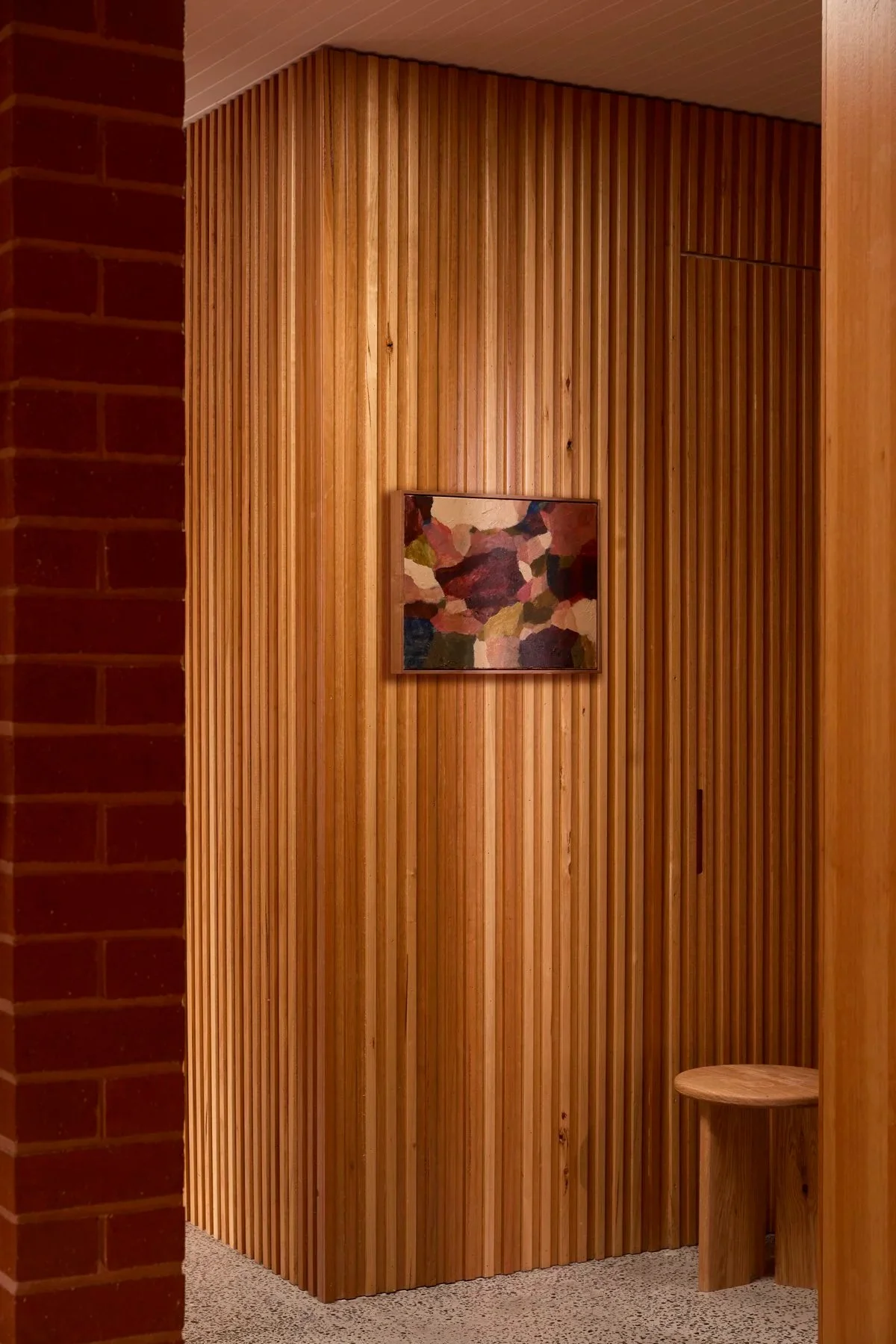    Weathering   2026  Shifting Ground Studio Release Oil on Canvas, 40 × 52.5cm Custom Oak frame  Photography: Martina Gemmola Styling: Andrea Moore 