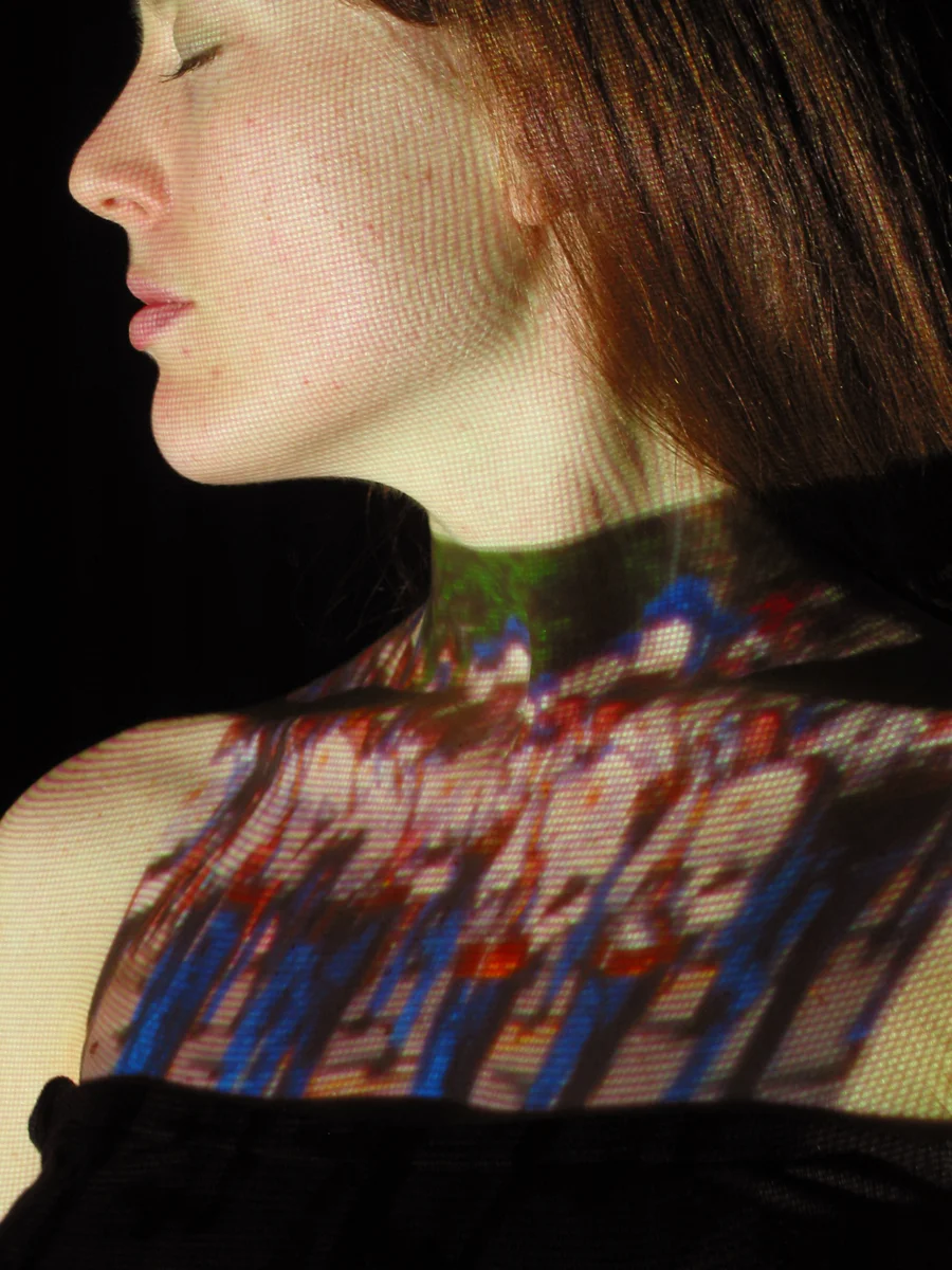 If One Could Wear A Marching Band I.  digital projection on model
