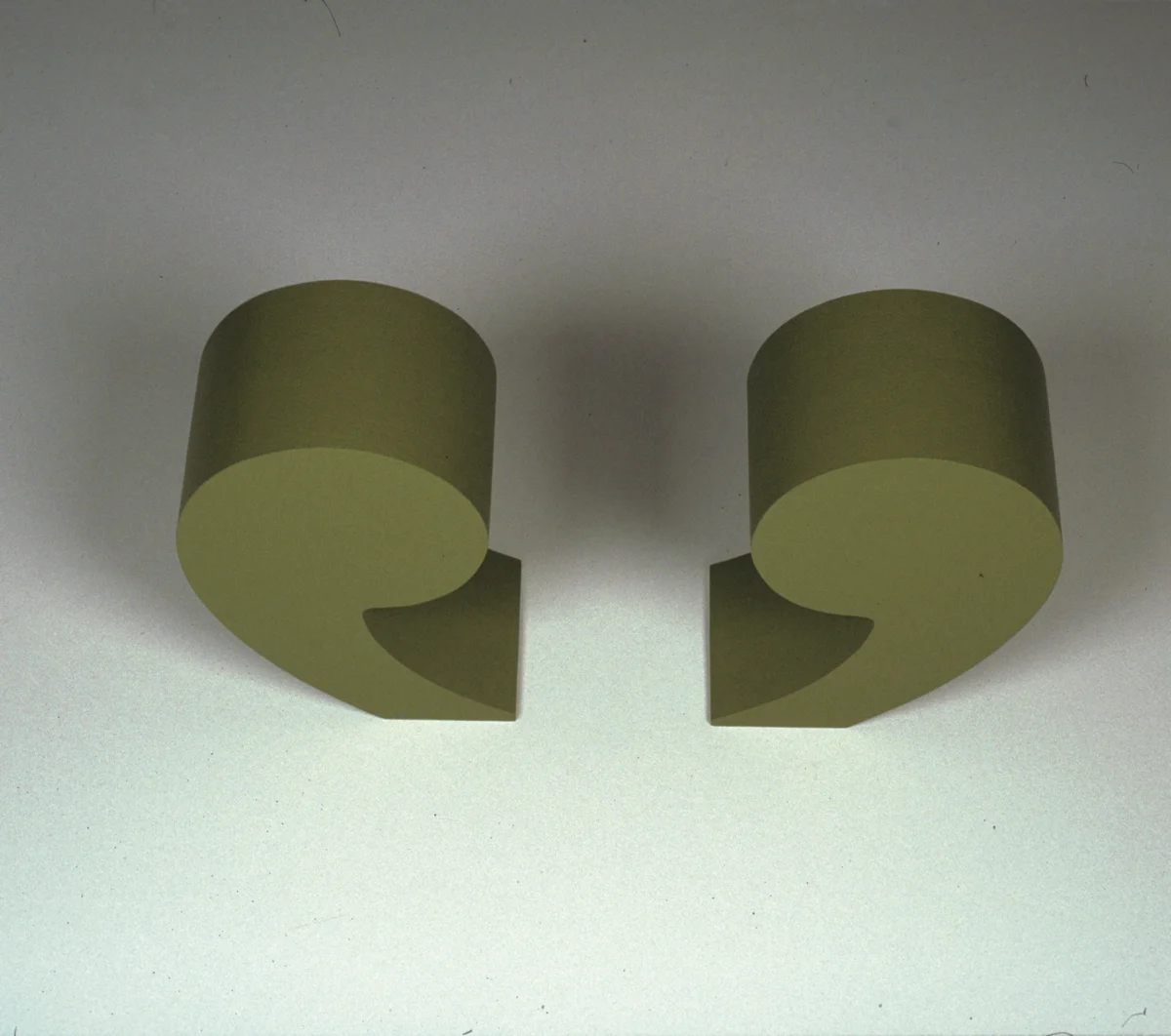 Little Greens. wood paint, 13"x6"x8", each