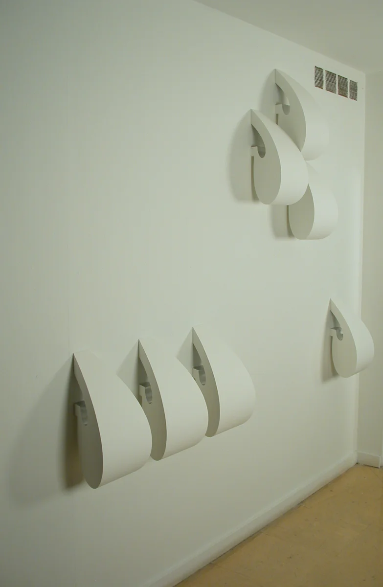 Low Loops, Levitating. wood, paint, aluminum