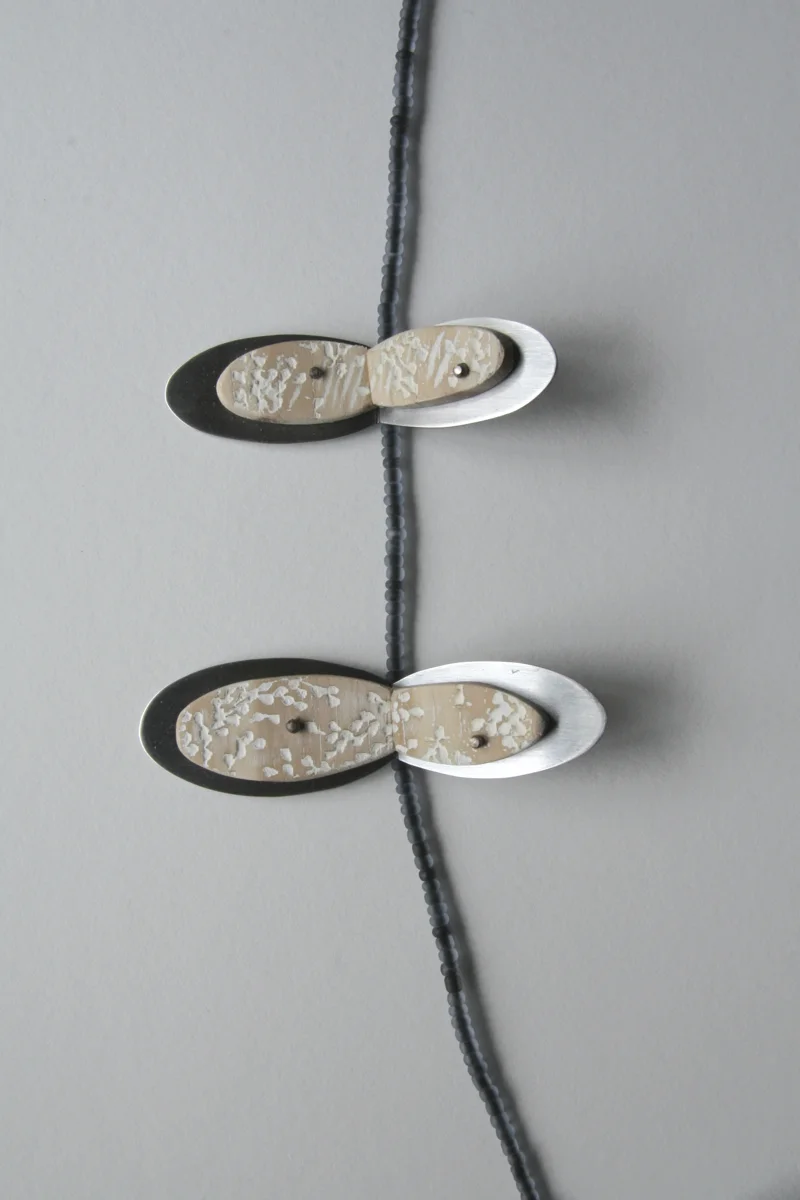 Ovals+Beads, necklace. detail