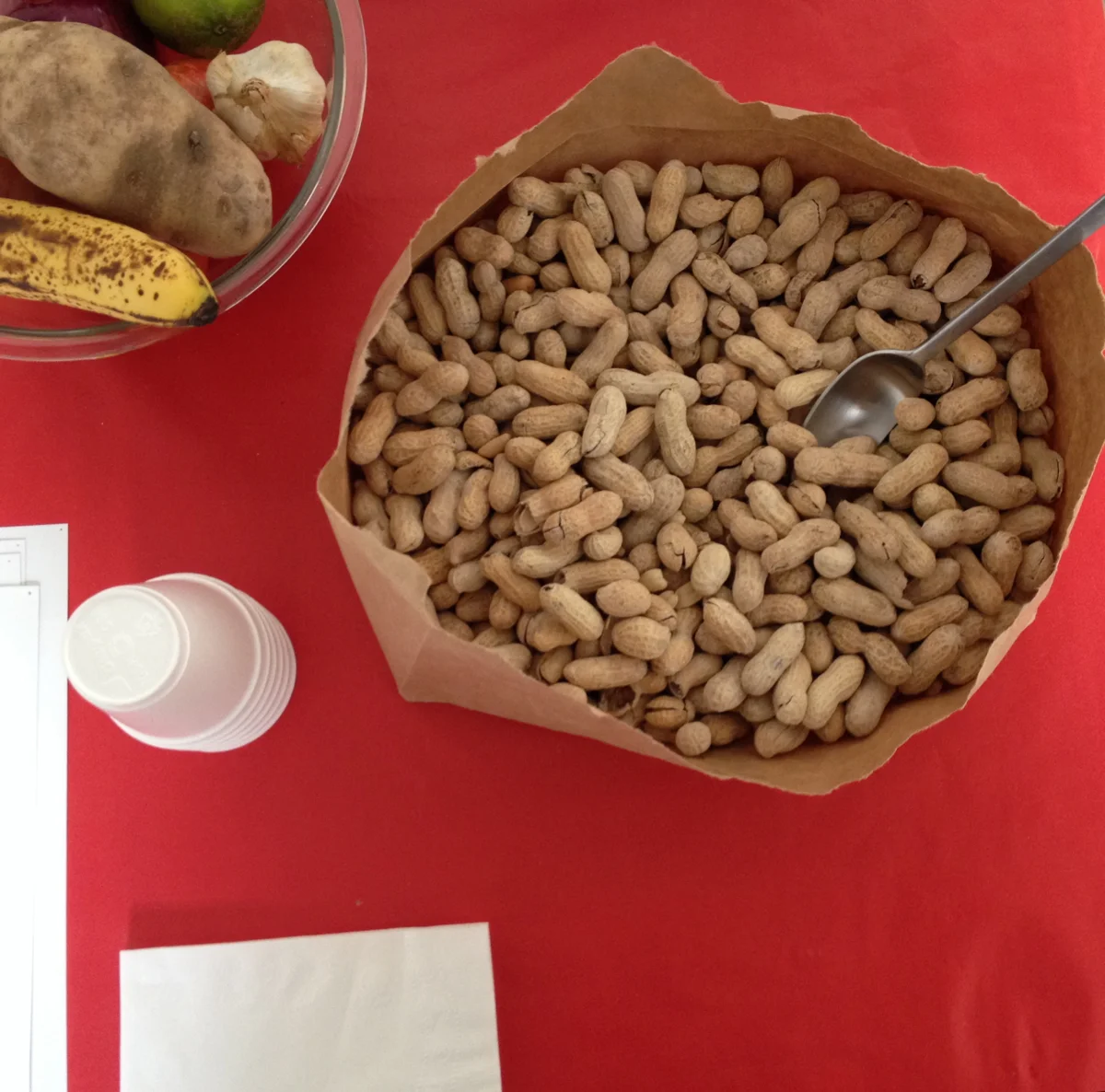 potato, peanuts