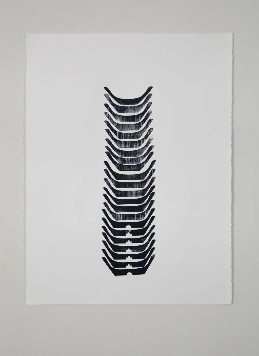 Slices.  Woodblock prints.  Dansk Stack 1, 22 x 30