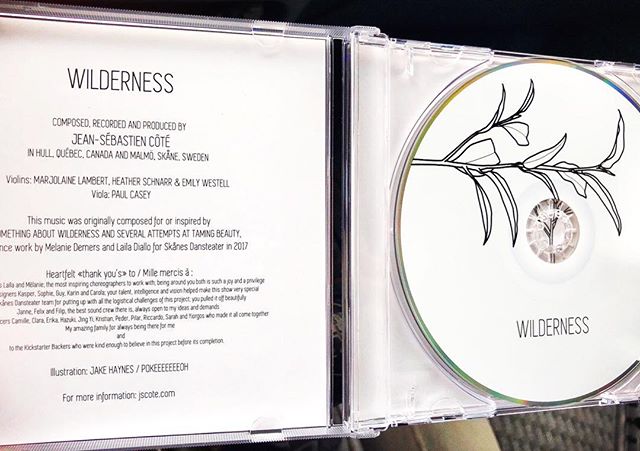 Shit got real. VERY exciting to see your music in physical form. #champagne #oldschool #cd #album #wilderness @skanesdansteater #somethingaboutwilderness @marjolainelambert @heather.schnarr @paulellio @maydaydanse