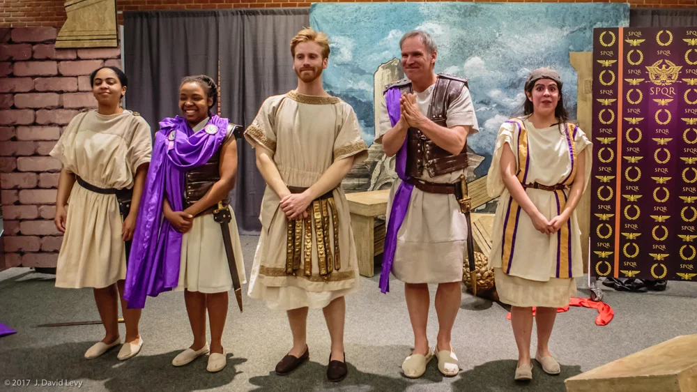 Julius Caesar cast, Shakespeare Festival St. Louis Education Tour 2017