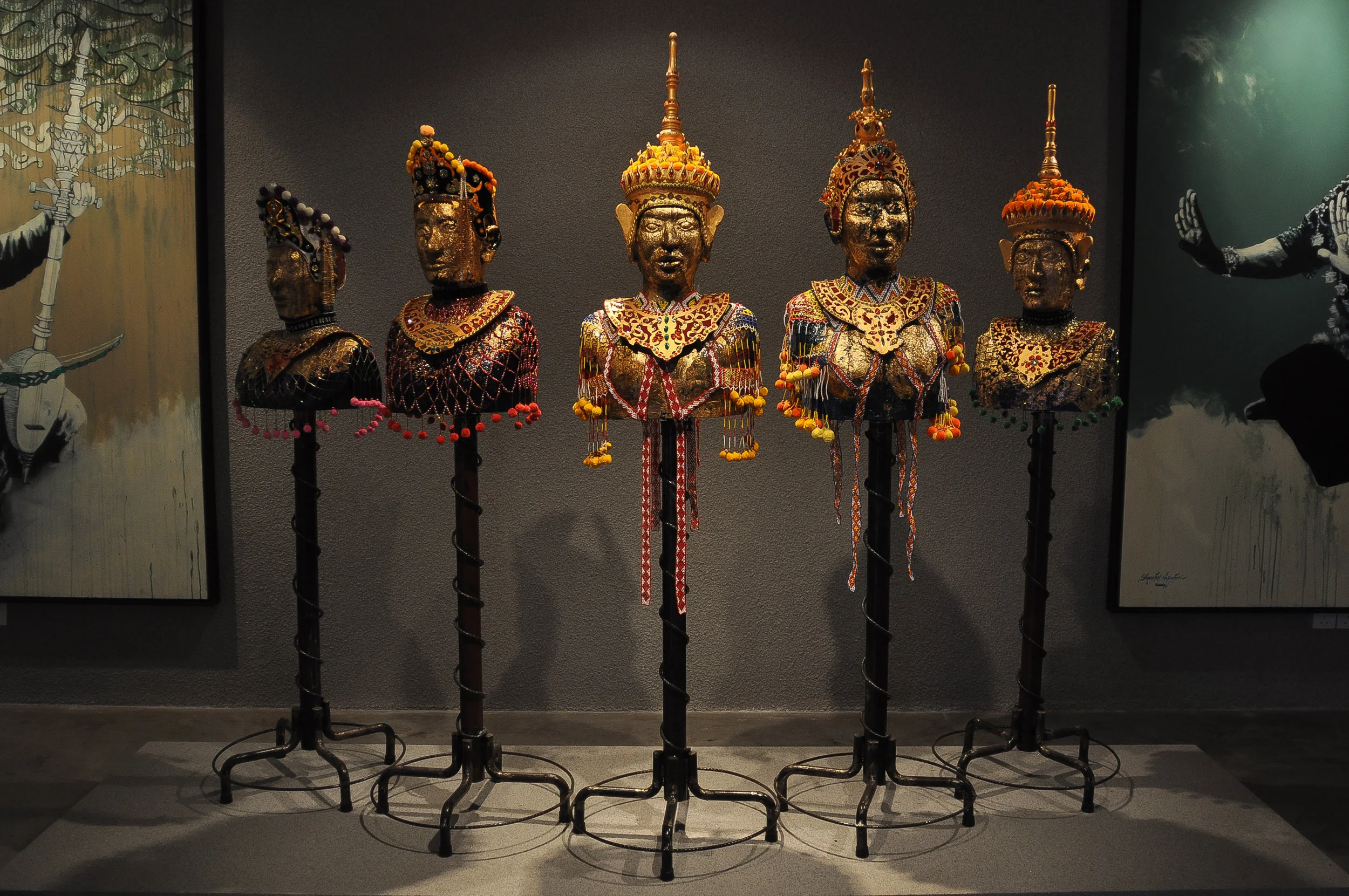 Arts & Culture of the East Coast Gallery: Headdresses of the Mak Yong dancers and shamans of Kelantan (northeast Malaysia)